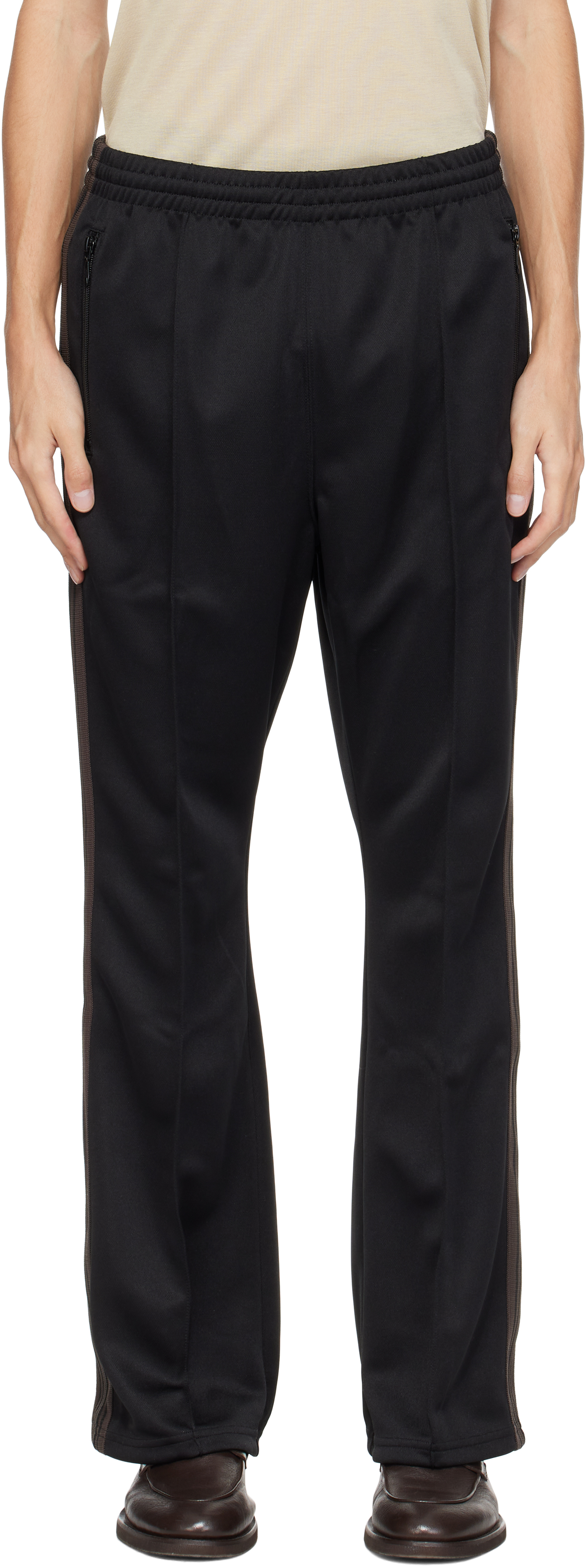 Shop Needles Brown Boot-cut Track Pants In B-dk.brown