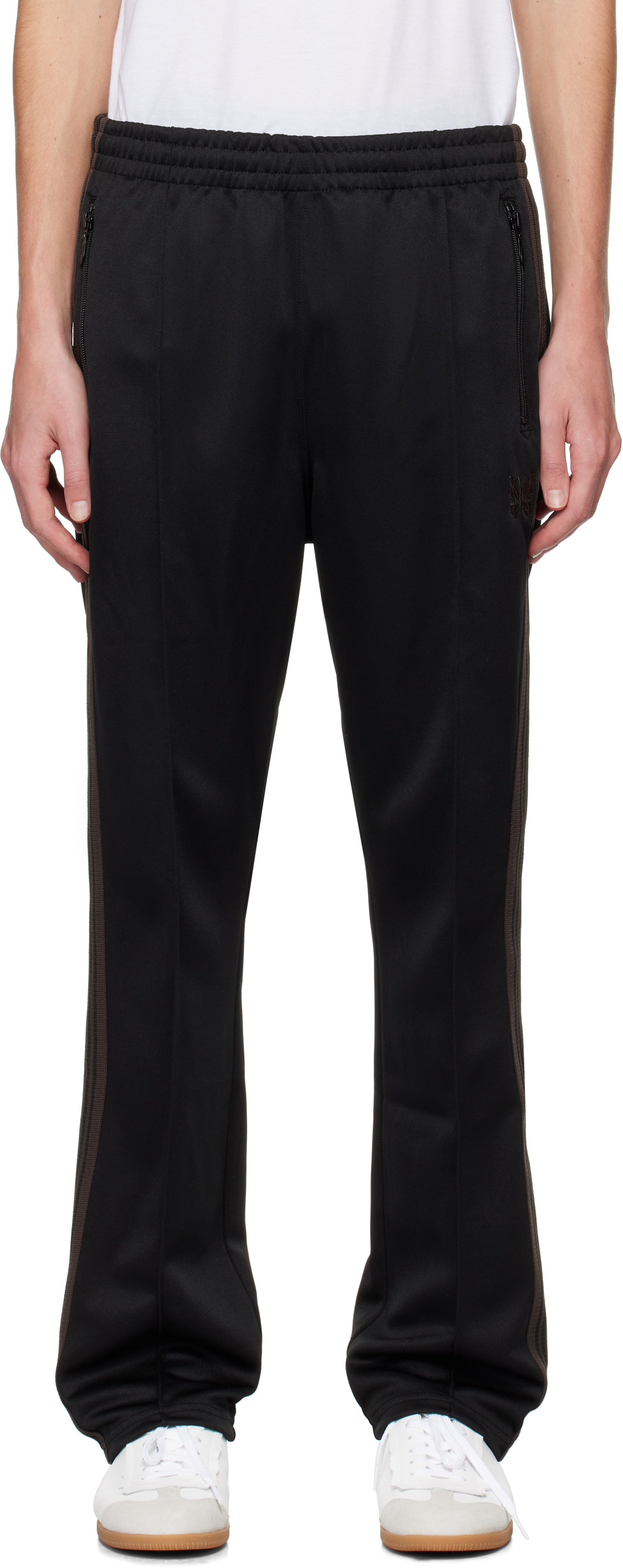 Shop Needles Black Narrow Track Pants In C-black