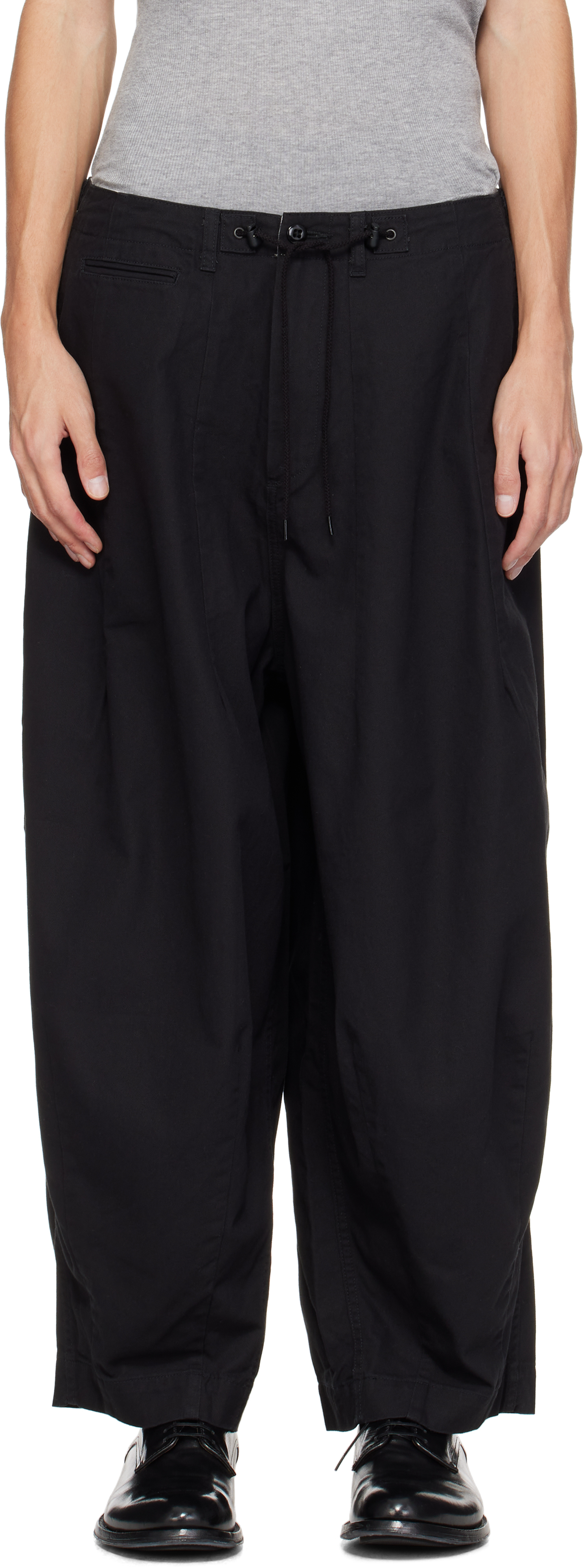 Shop Needles Black H.d. Military Trousers In B-black