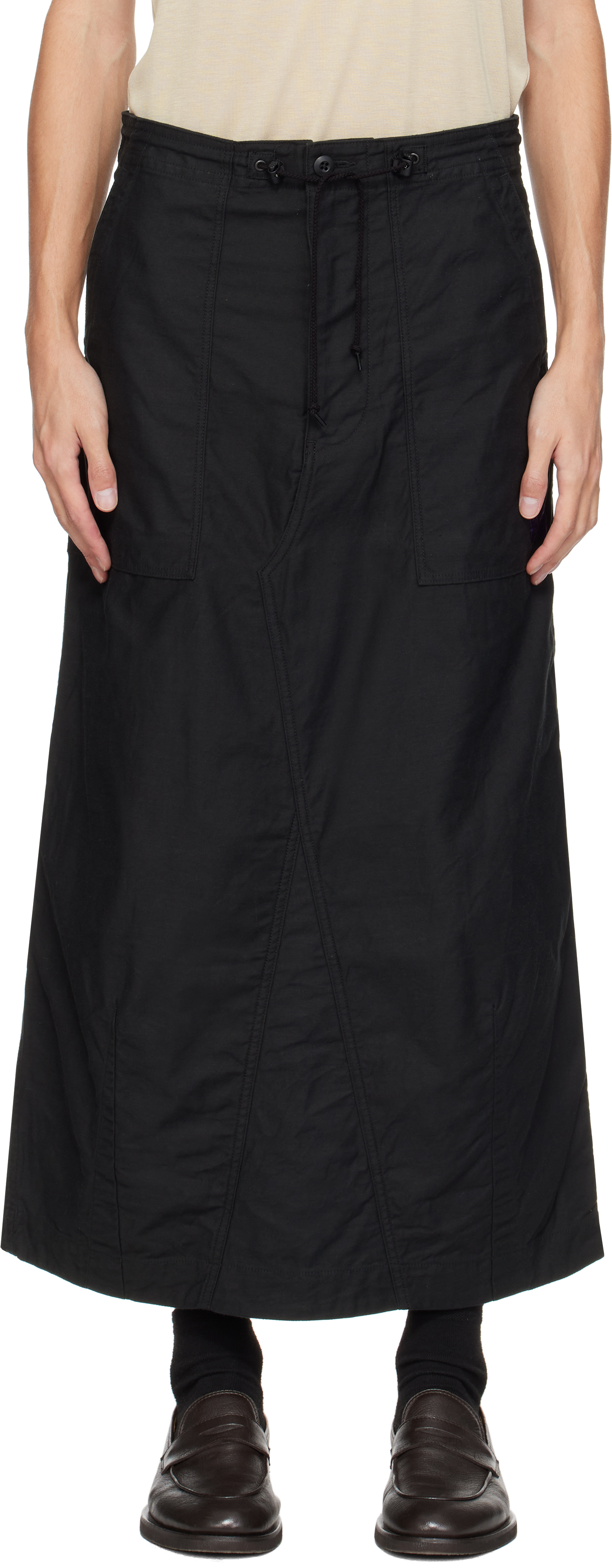 Shop Needles Black String Fatigue Skirt In C-black