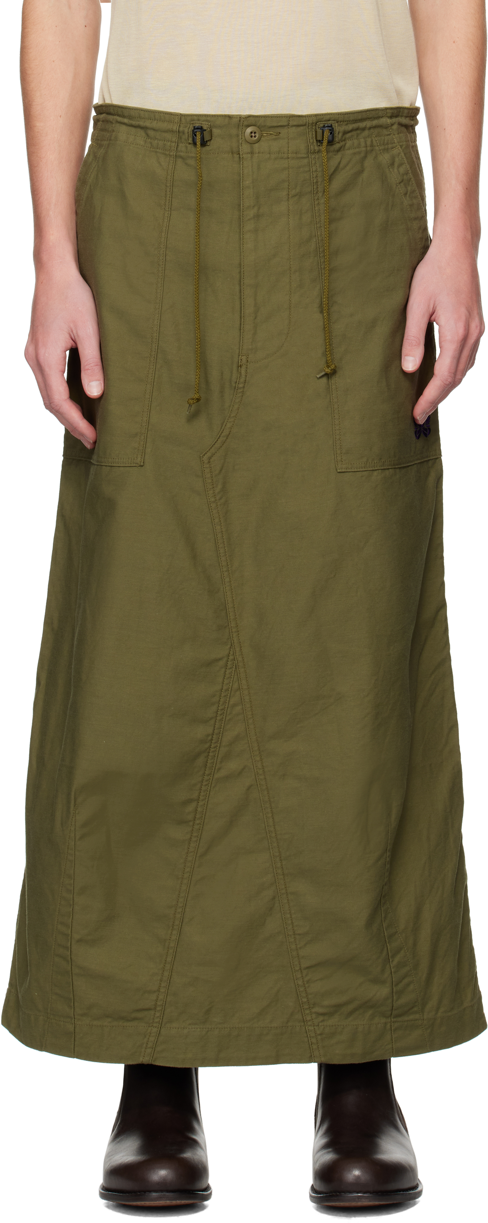 NEEDLES ニードルズ Fatigue Skirt - Mocha NEEDLES String Fatigue Skirt - Back Sateen / Mocha