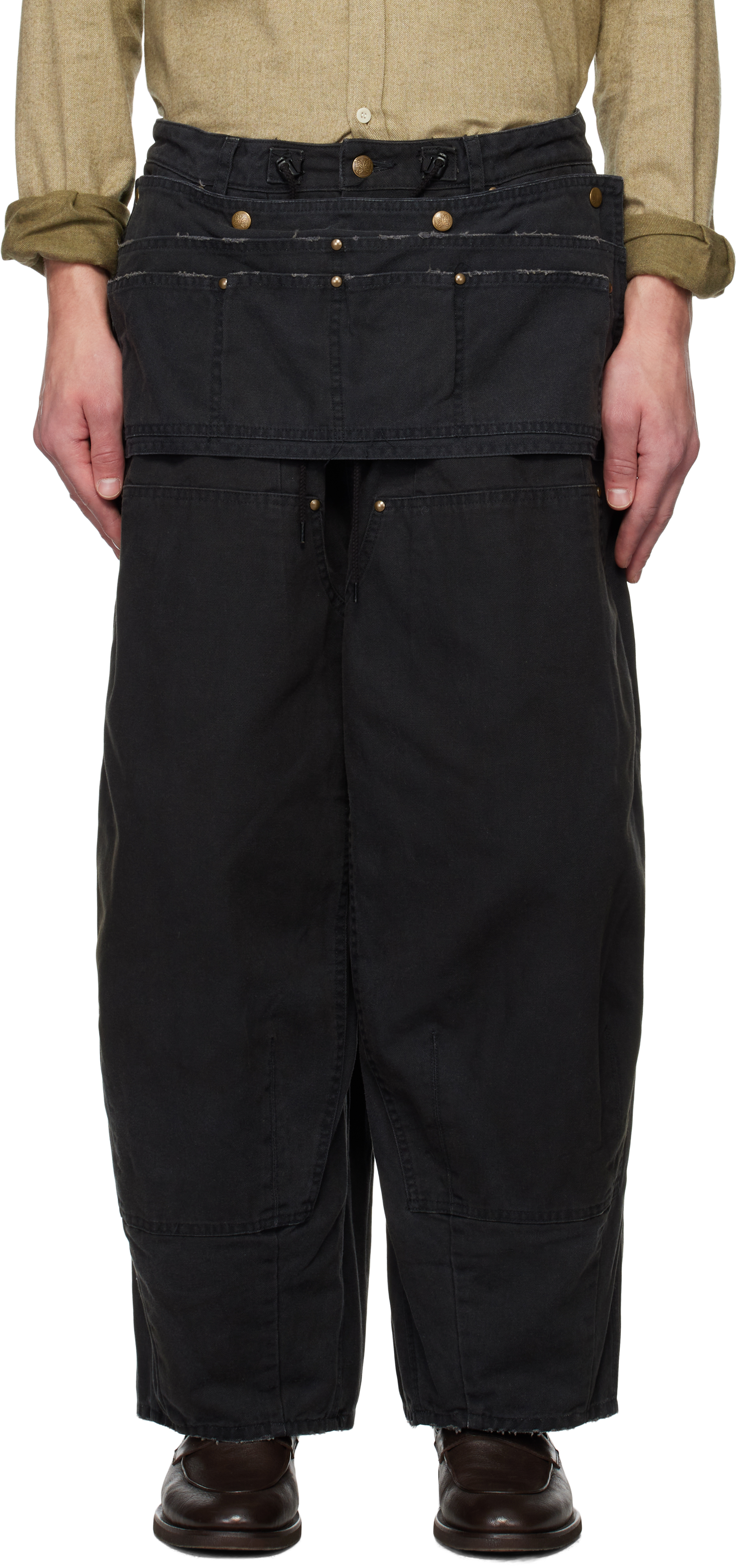 Black H. D. Apron Trousers