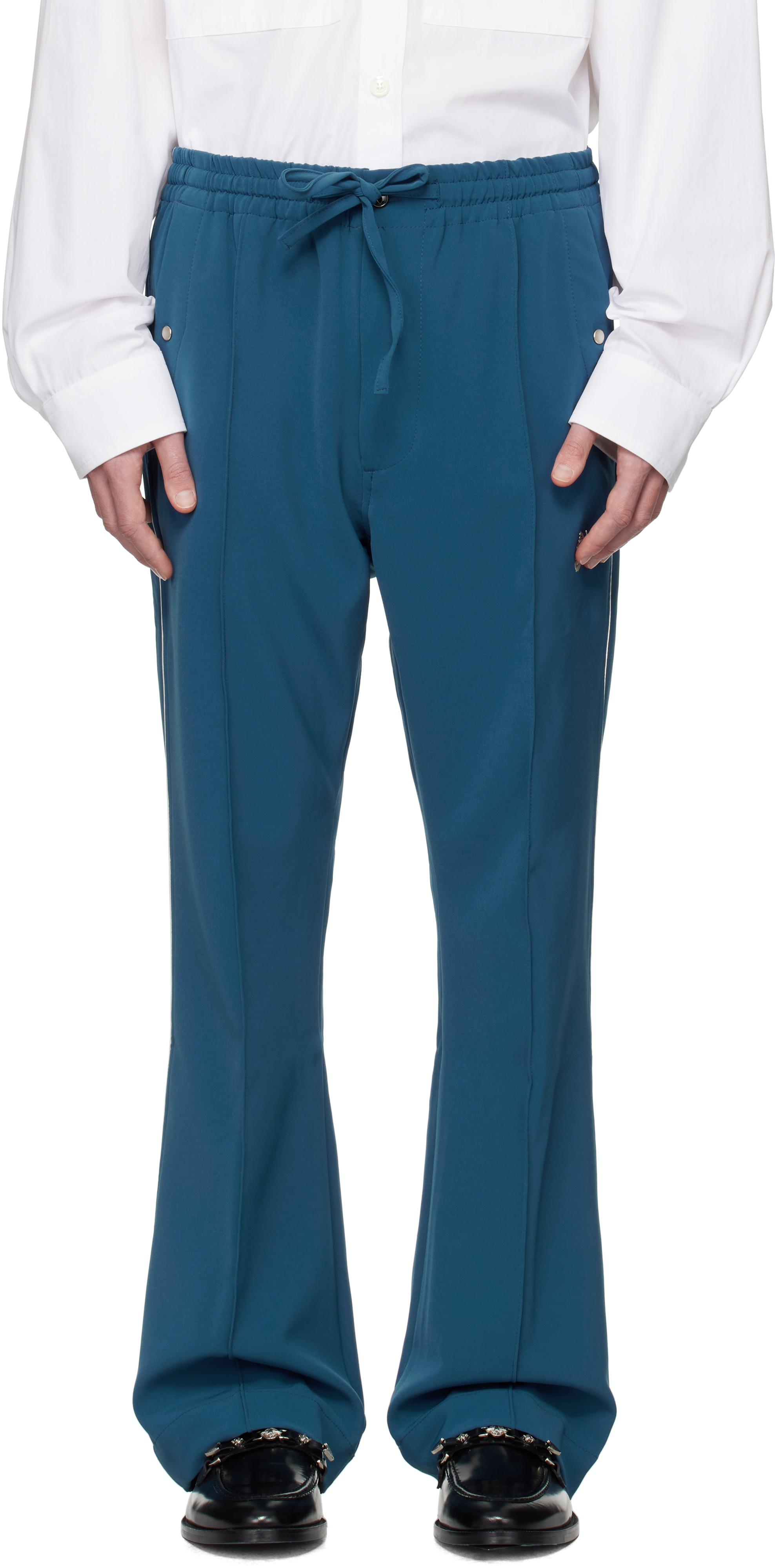 Shop Needles Blue Piping Cowboy Trousers In A-marine Blue