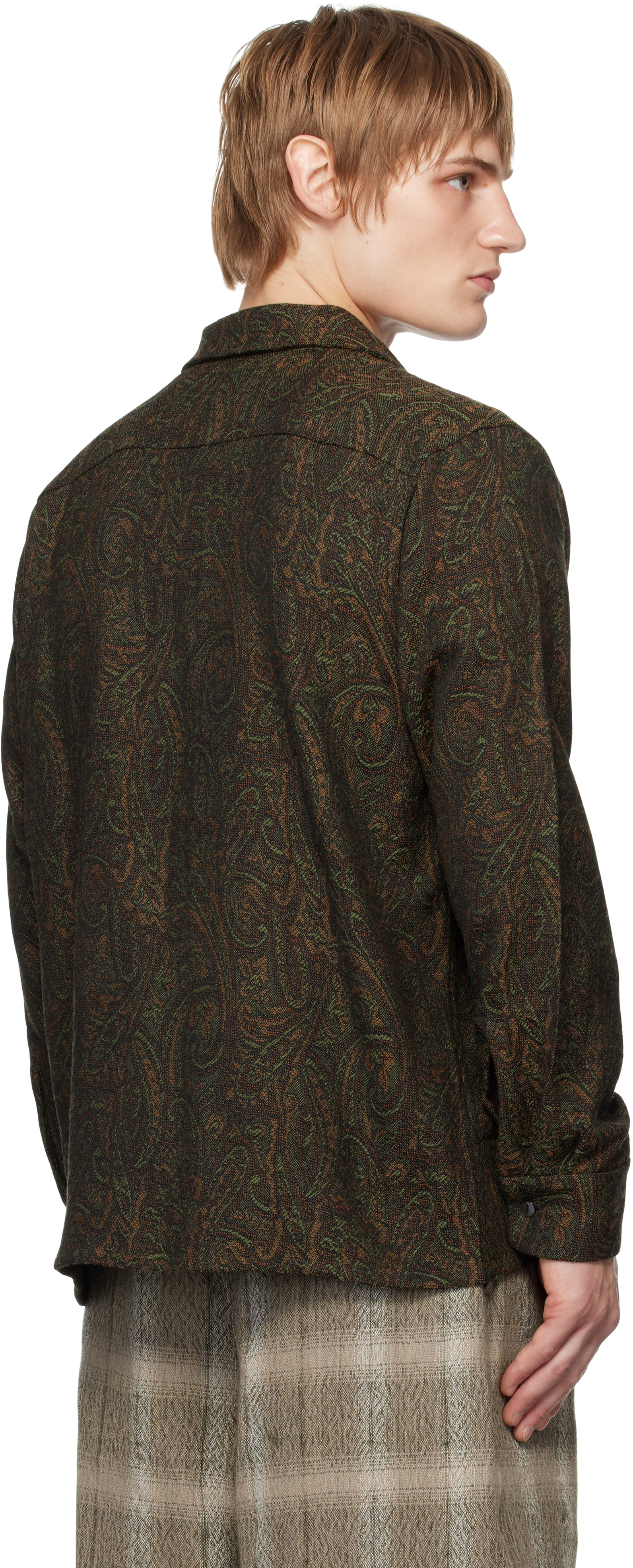 NEEDLES GREEN CLASSIC SHIRT 
