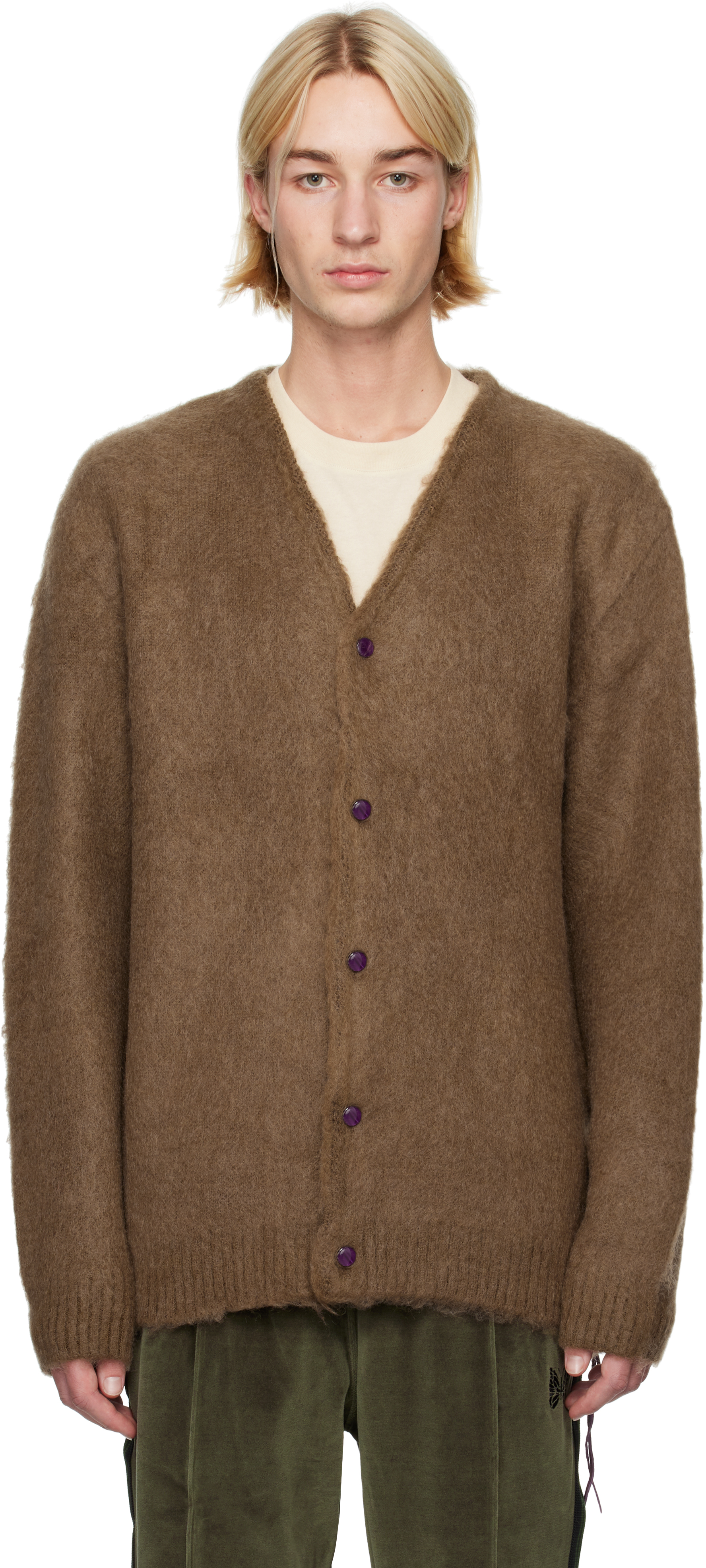 Brown EP Mohair Cardigan