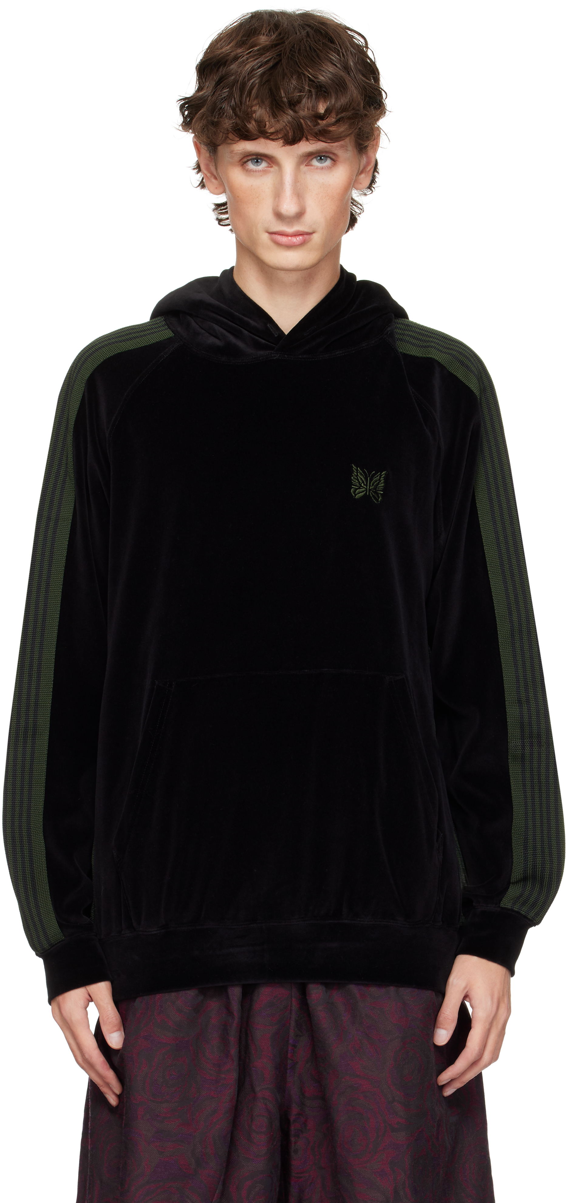 Shop Needles Black Track Hoodie In C-black