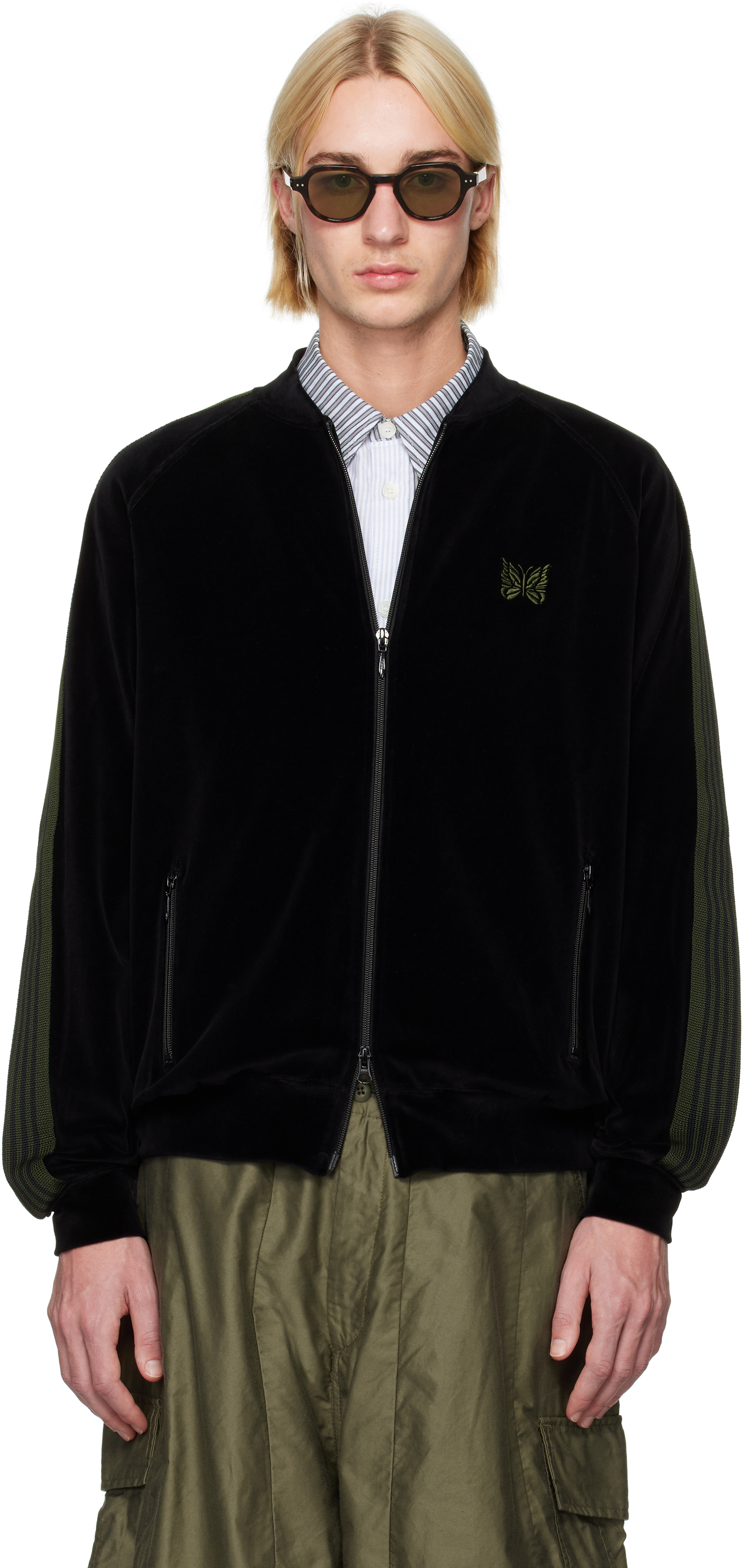 Black R. C. Track Jacket