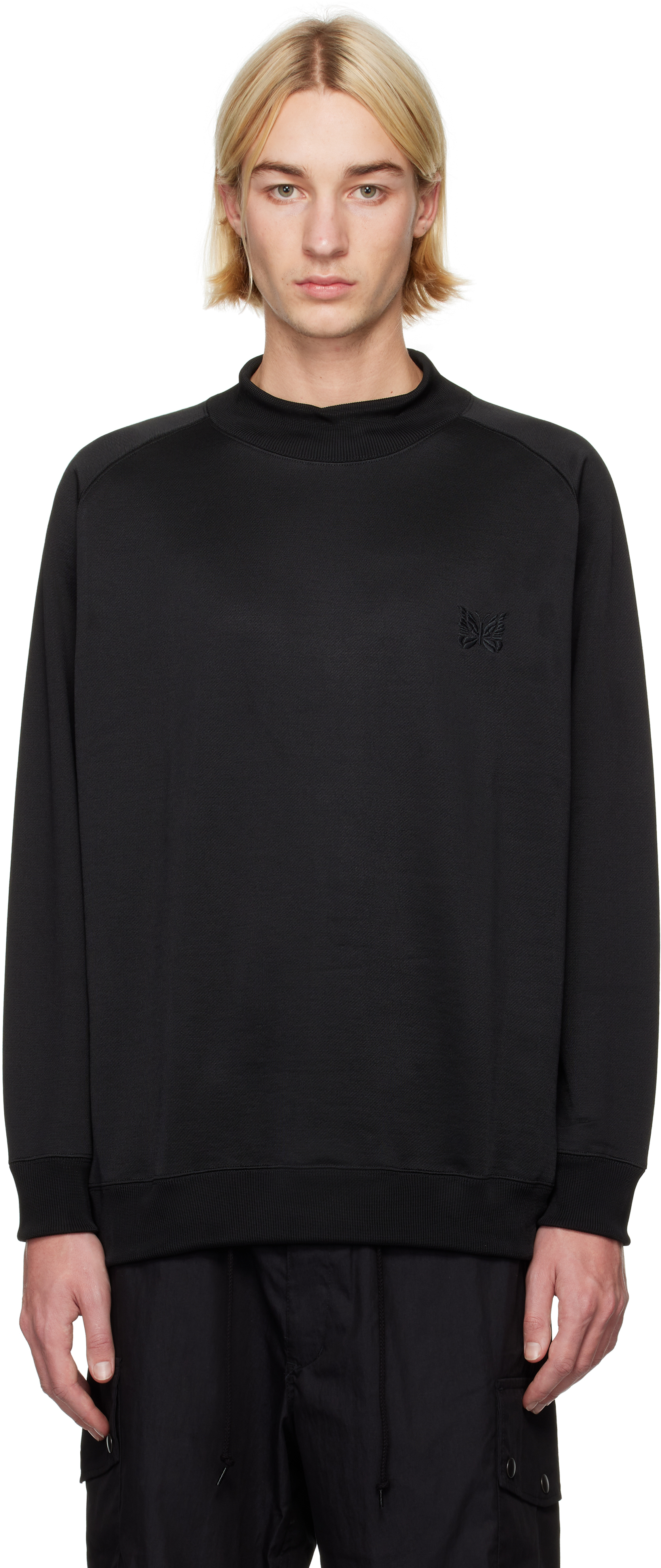 Black Mock Neck T-shirt