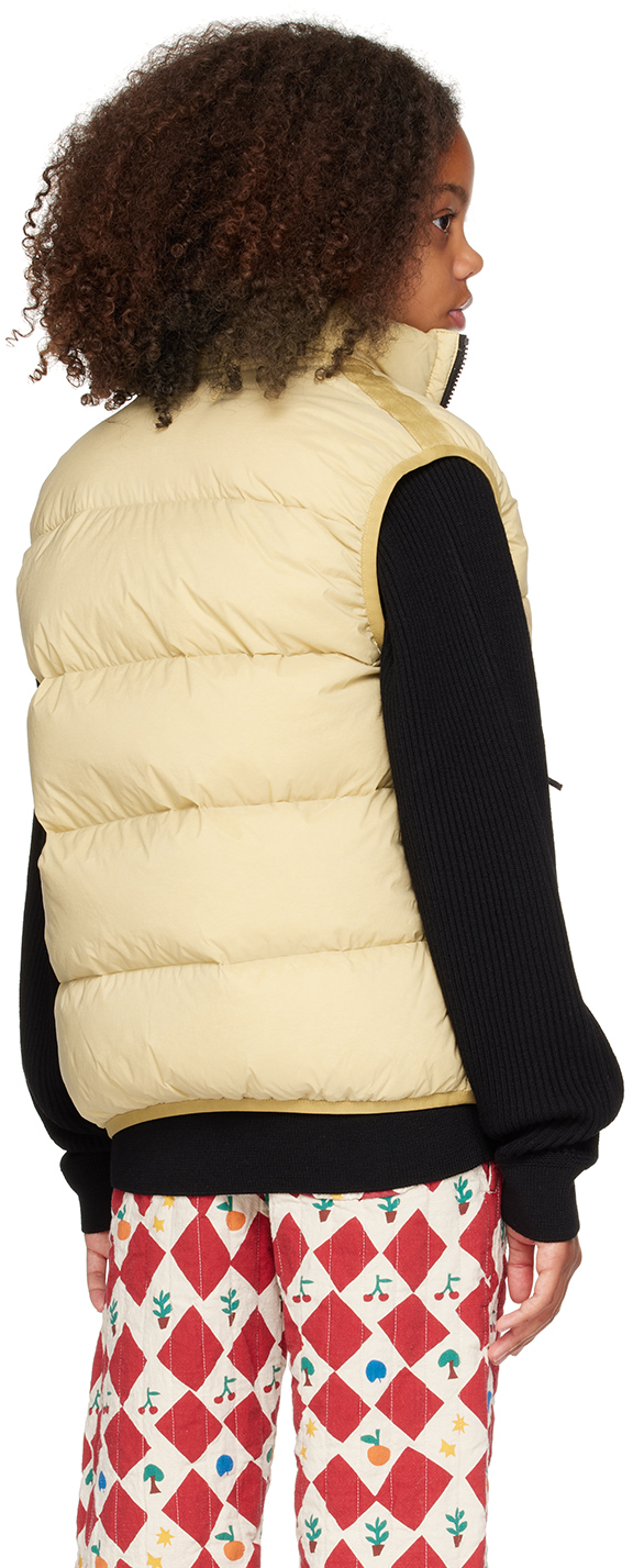 Stone Island Kids Beige Zip Down Vest In V0091 Natural Beige