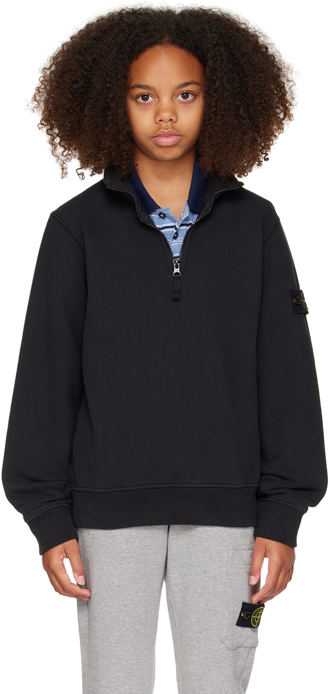 Shop Stone Island Junior Kids Black 61020 Sweatshirt In V0029 Black