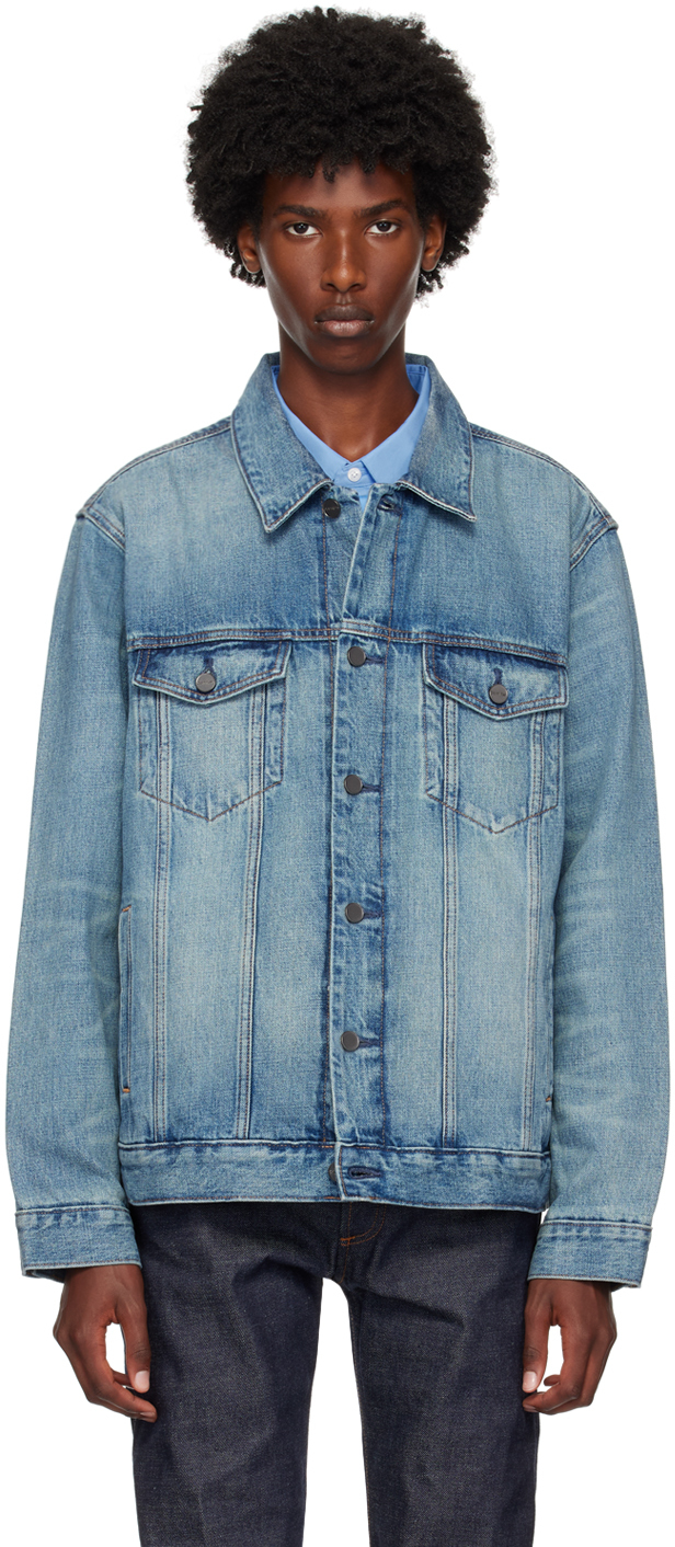 Blue Elongated Denim Jacket