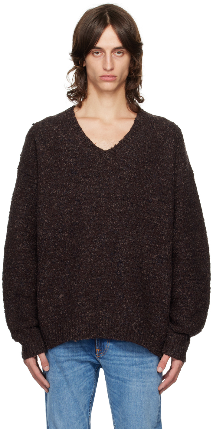 Shop Calvin Klein Brown Halo Sweater In Mulch Htr