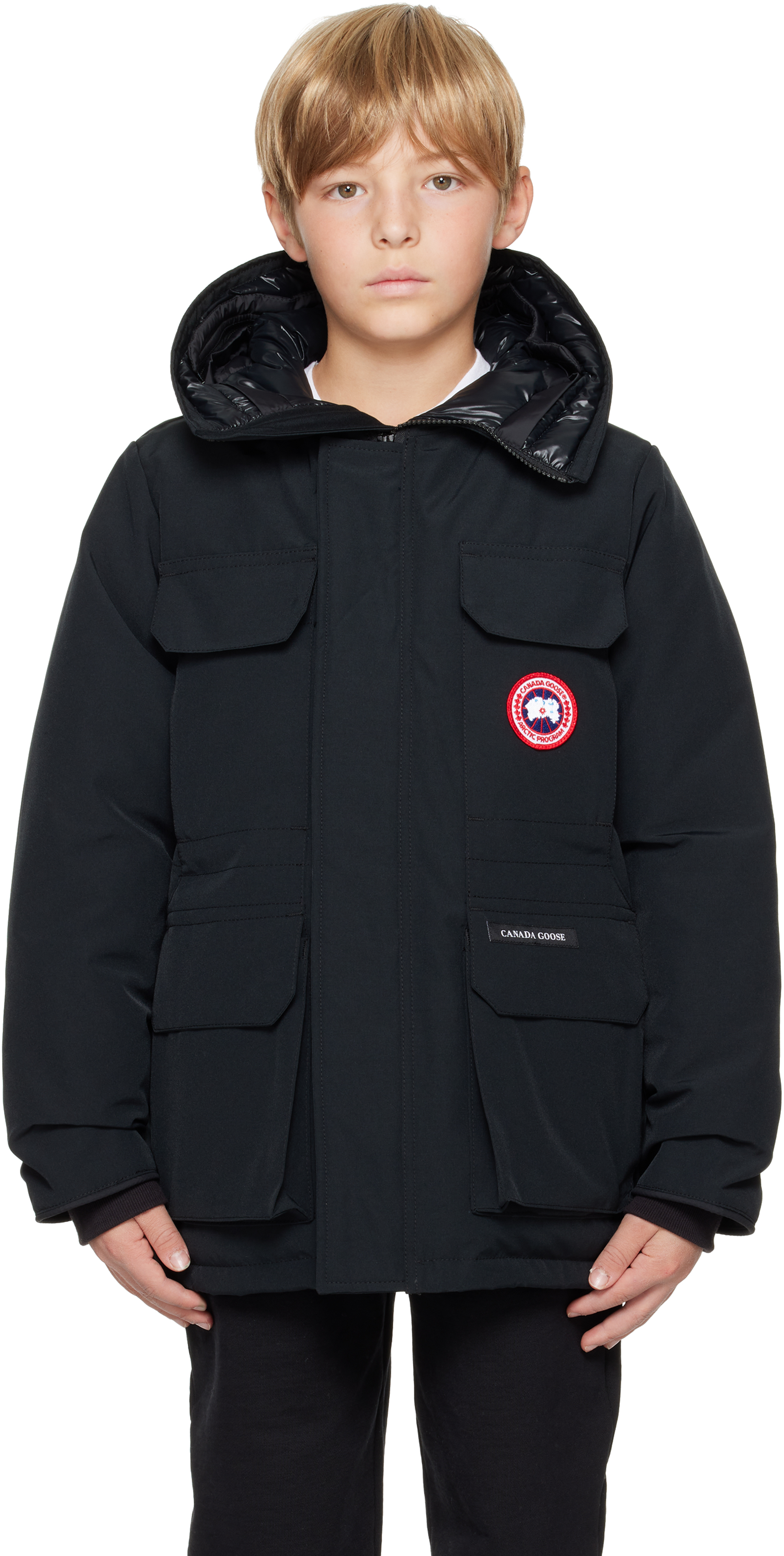 Shop Canada Goose Kids Black Expedition Down Jacket In 61 Black