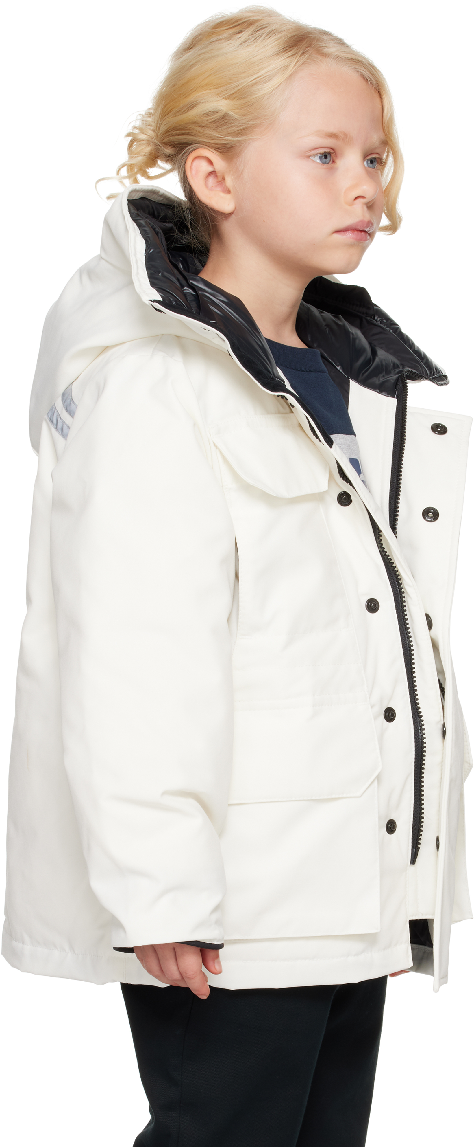 Canada Goose Big Kids White Expedition Parka In 433 North Star White