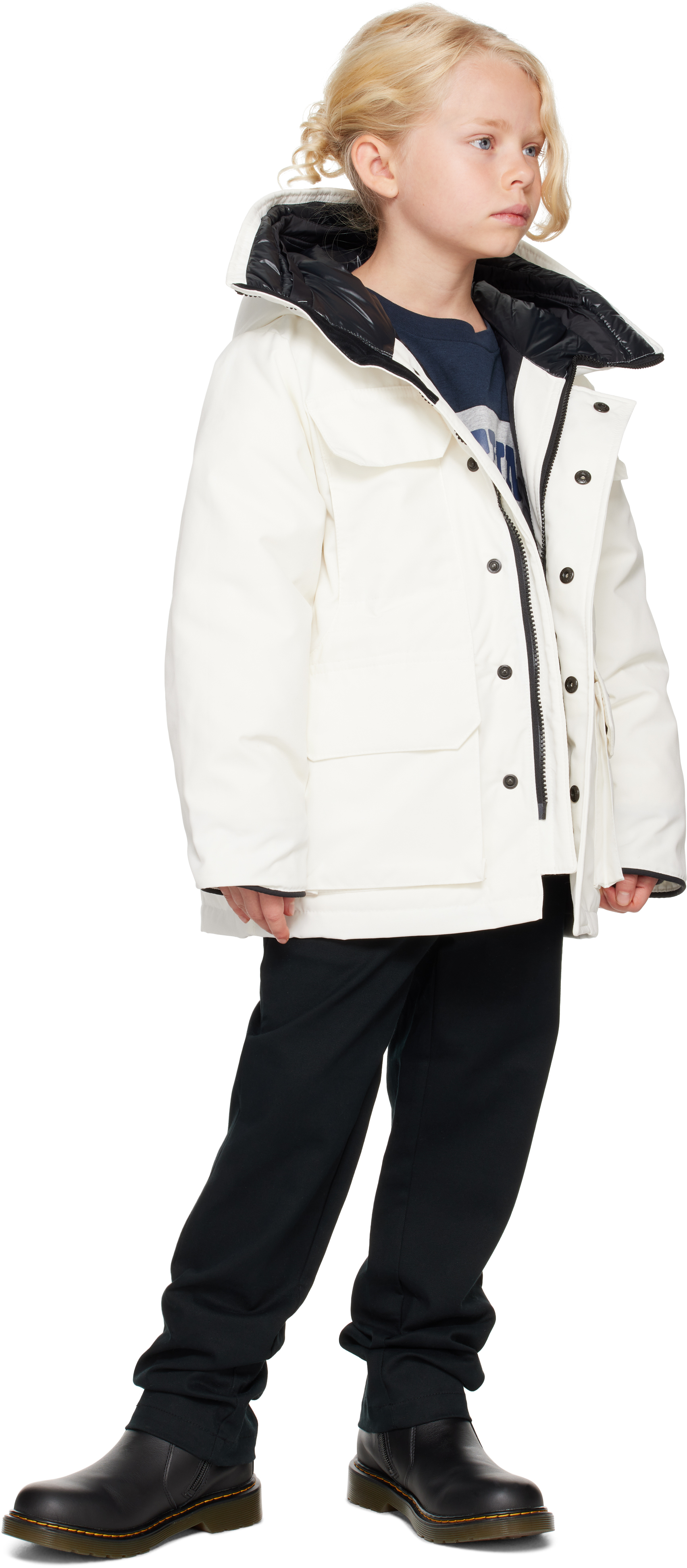 Canada Goose Big Kids White Expedition Parka In 433 North Star White