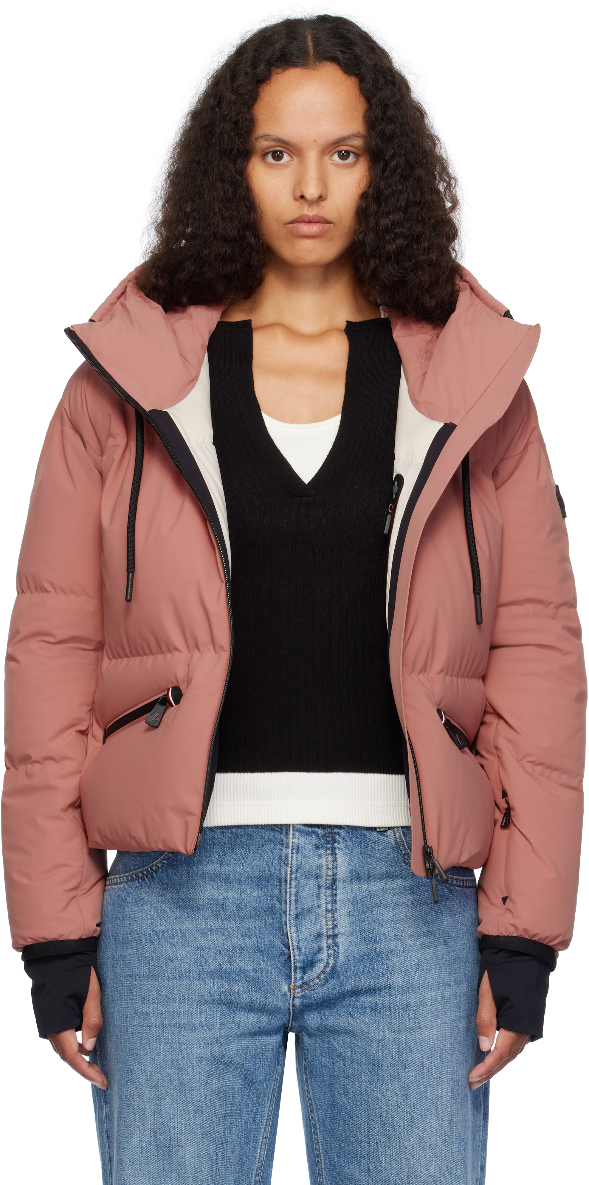 Shop Moncler Pink Allesaz Down Jacket In 56k Phard