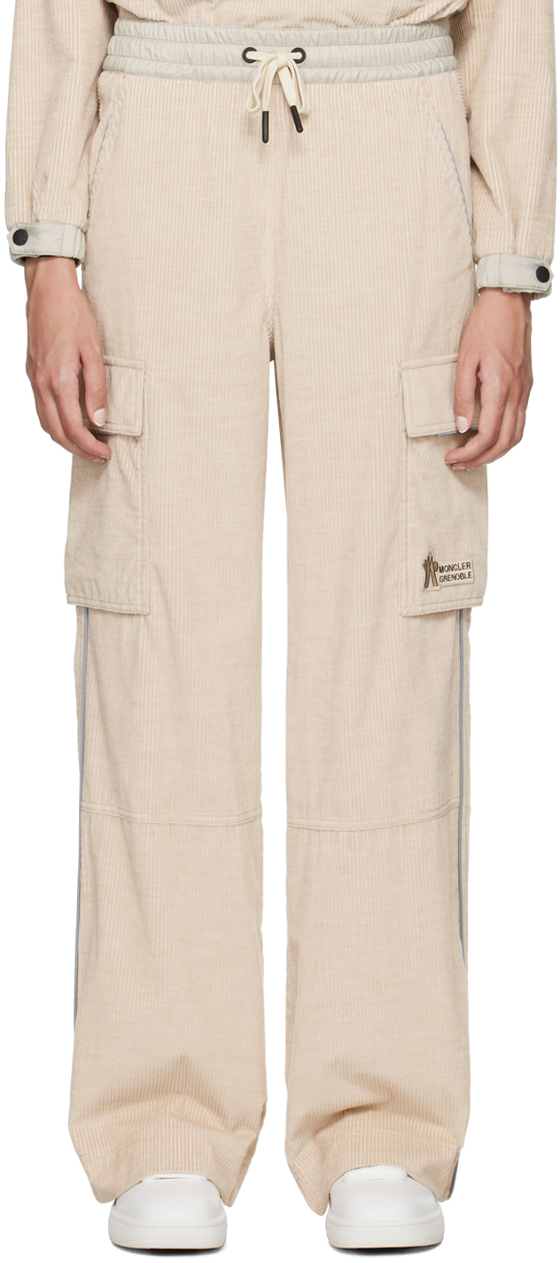 Shop Moncler Beige Drawstring Lounge Pants In 21p Pink