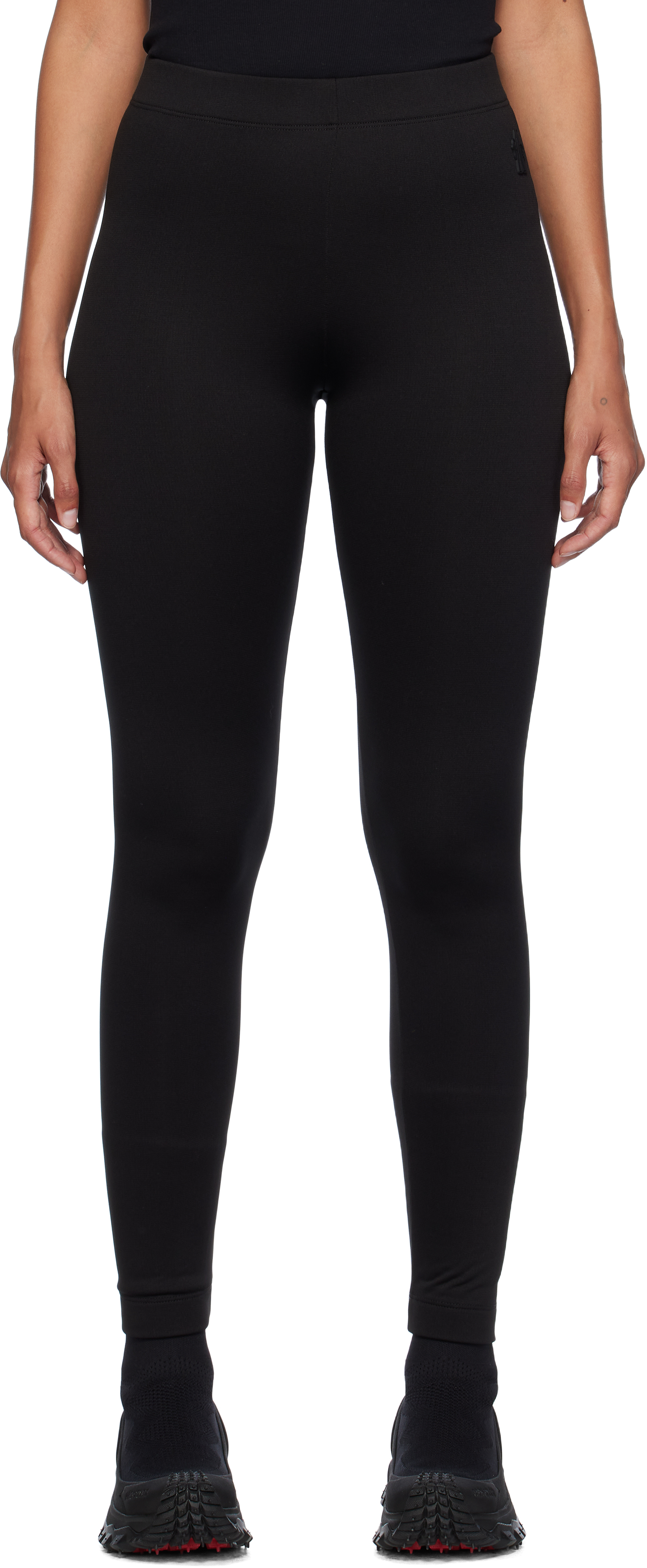 Moncler Grenoble: Black Lightweight Sport Leggings | SSENSE