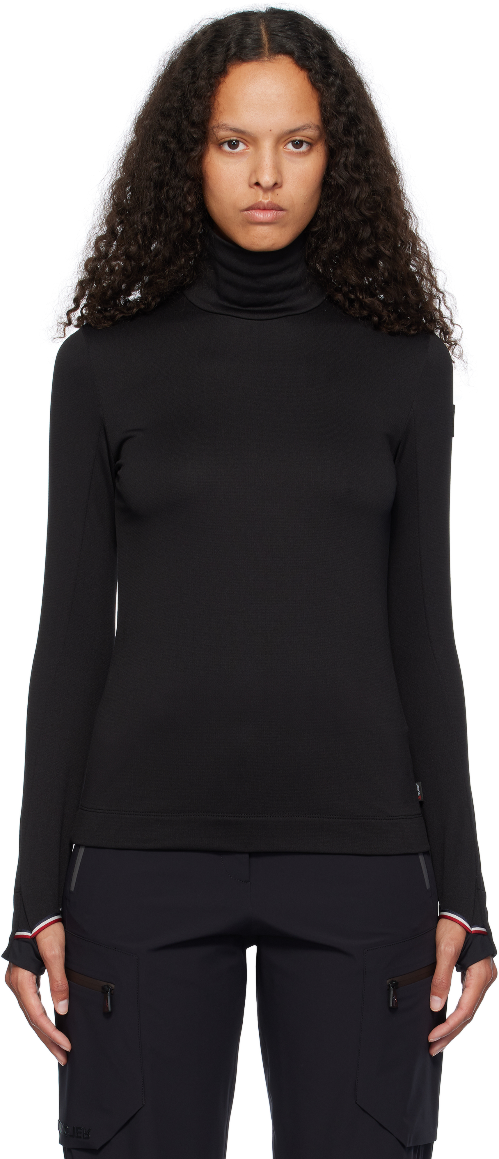 Shop Moncler Black Ski Turtleneck In 999 Black