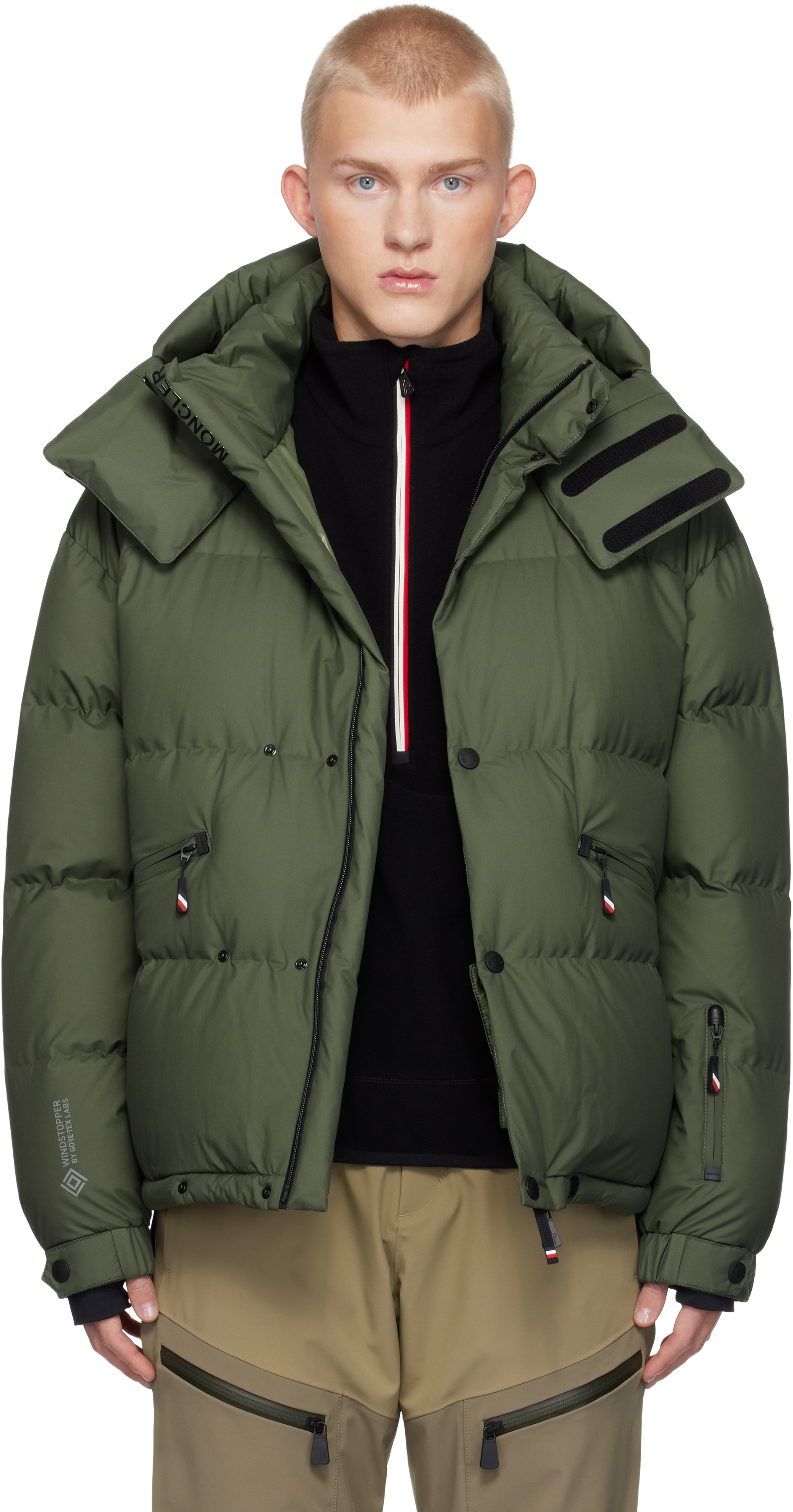 Moncler Green Coraia Down Jacket In 83n - Green