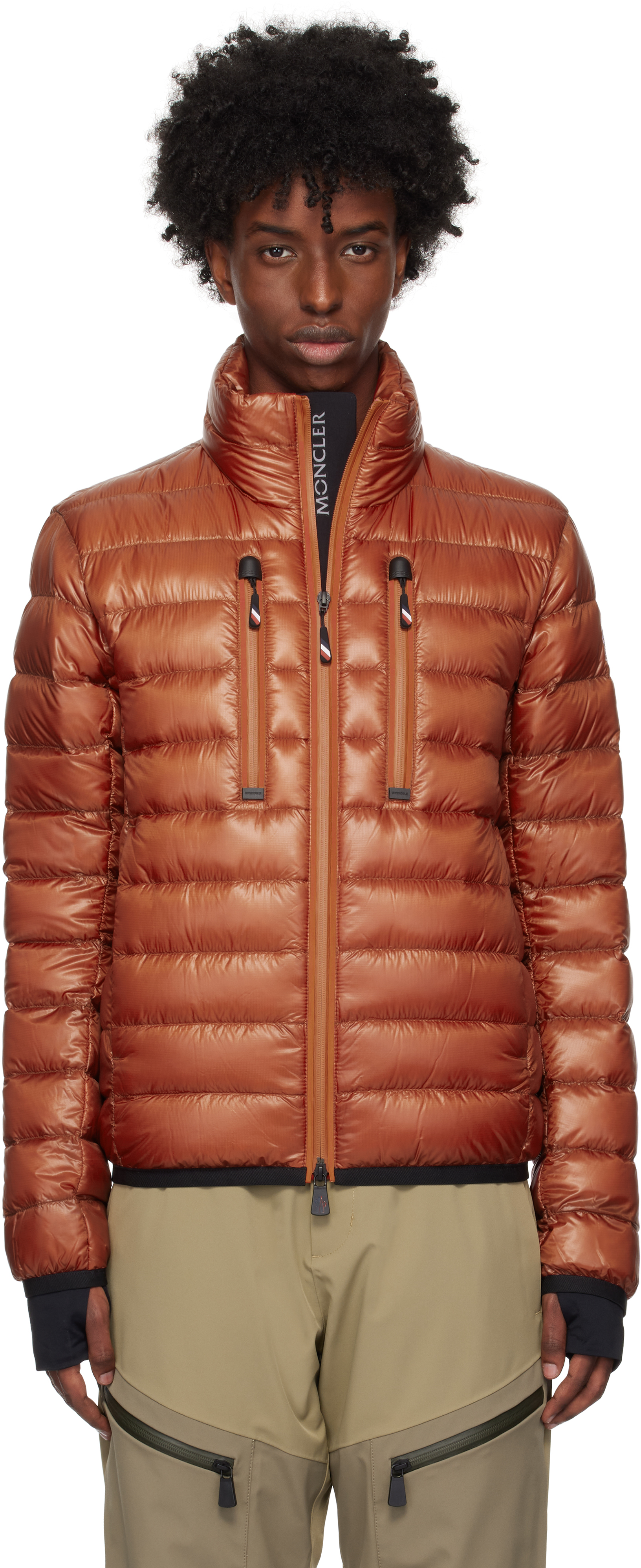 Orange Hers Short Down Jacket