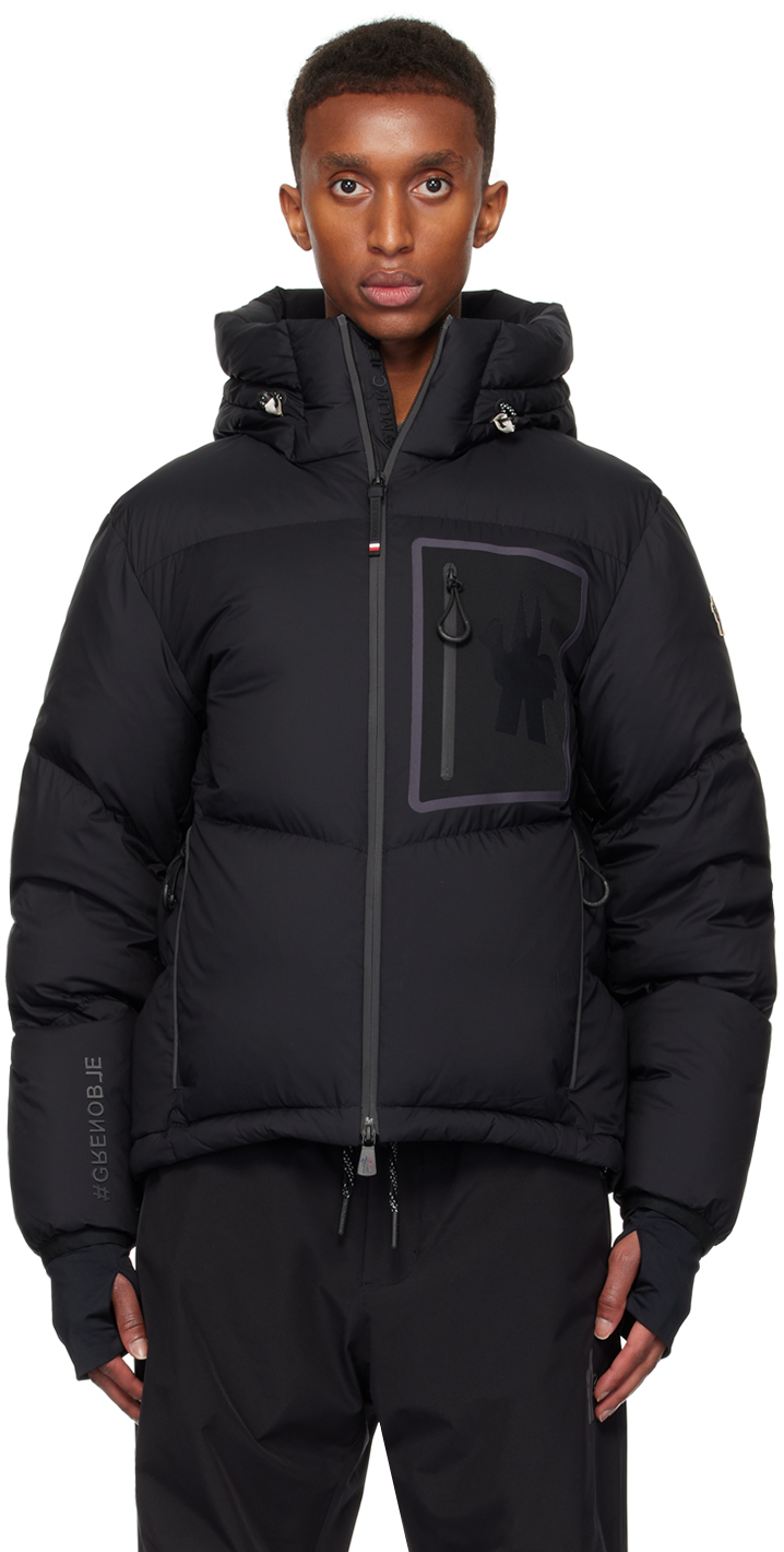 Shop Moncler Black Mandres Down Jacket In 999 - Black