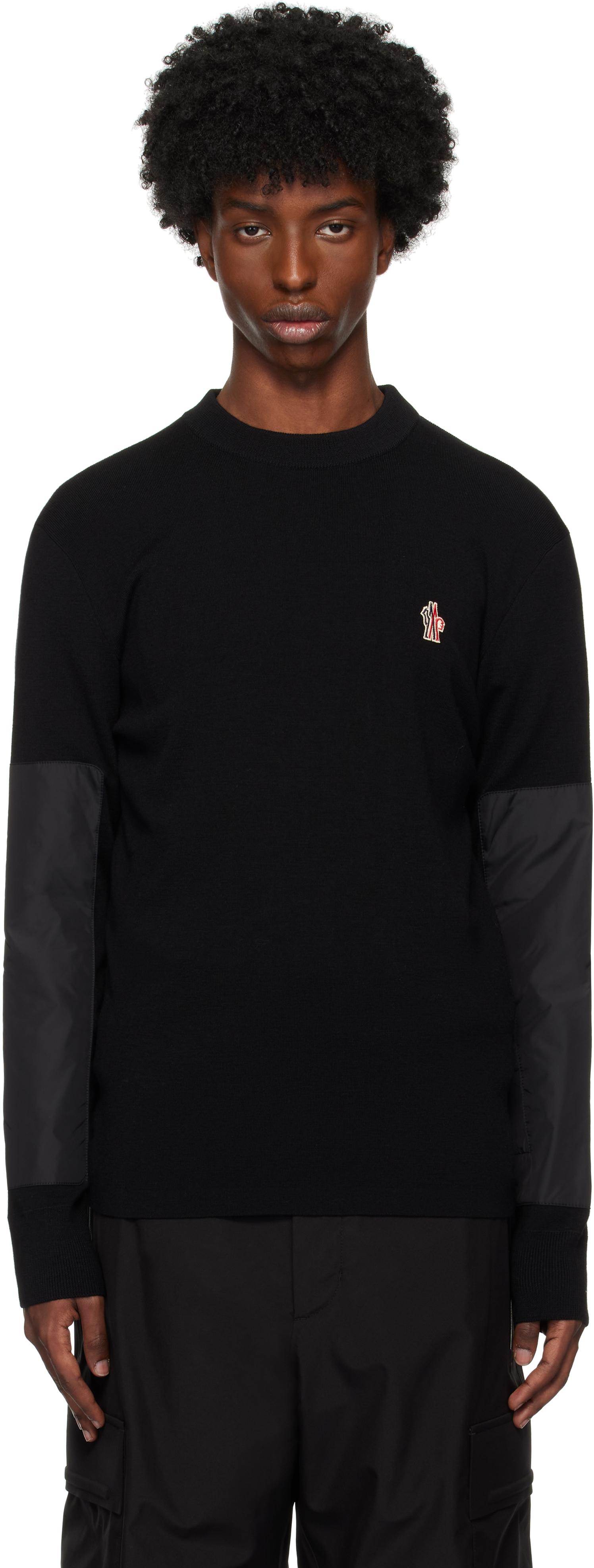 Shop Moncler Black Girocollo Tricot Sweater In 999 - Black