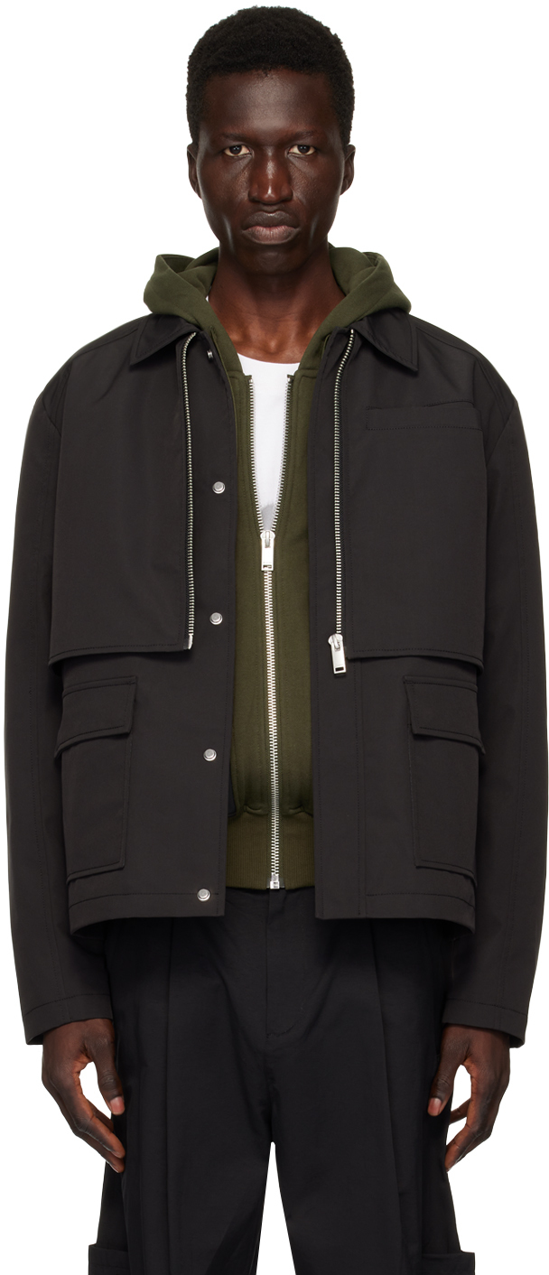 Han Kjobenhavn: Black Washed Layered Jacket | SSENSE