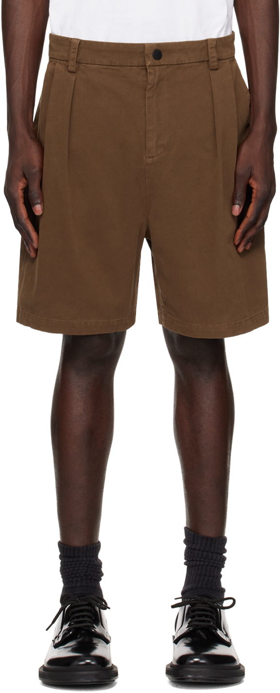 Shop Han Kjobenhavn Brown Wide Leg Shorts