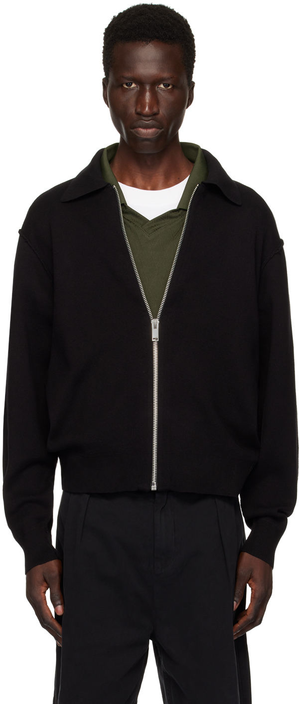 Shop Han Kjobenhavn Black Zip Cardigan