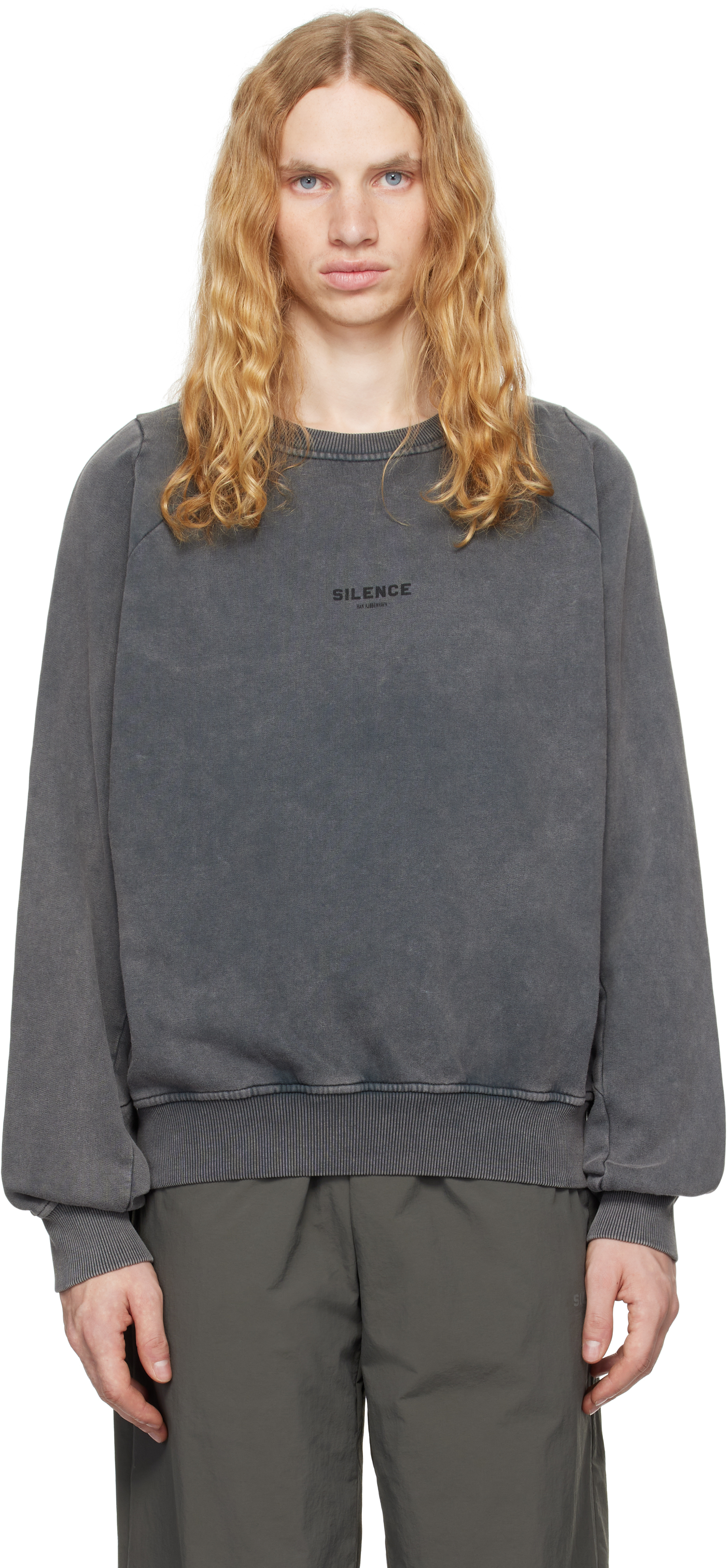 Shop Han Kjobenhavn Gray Raglan Sweater In Ash Grey