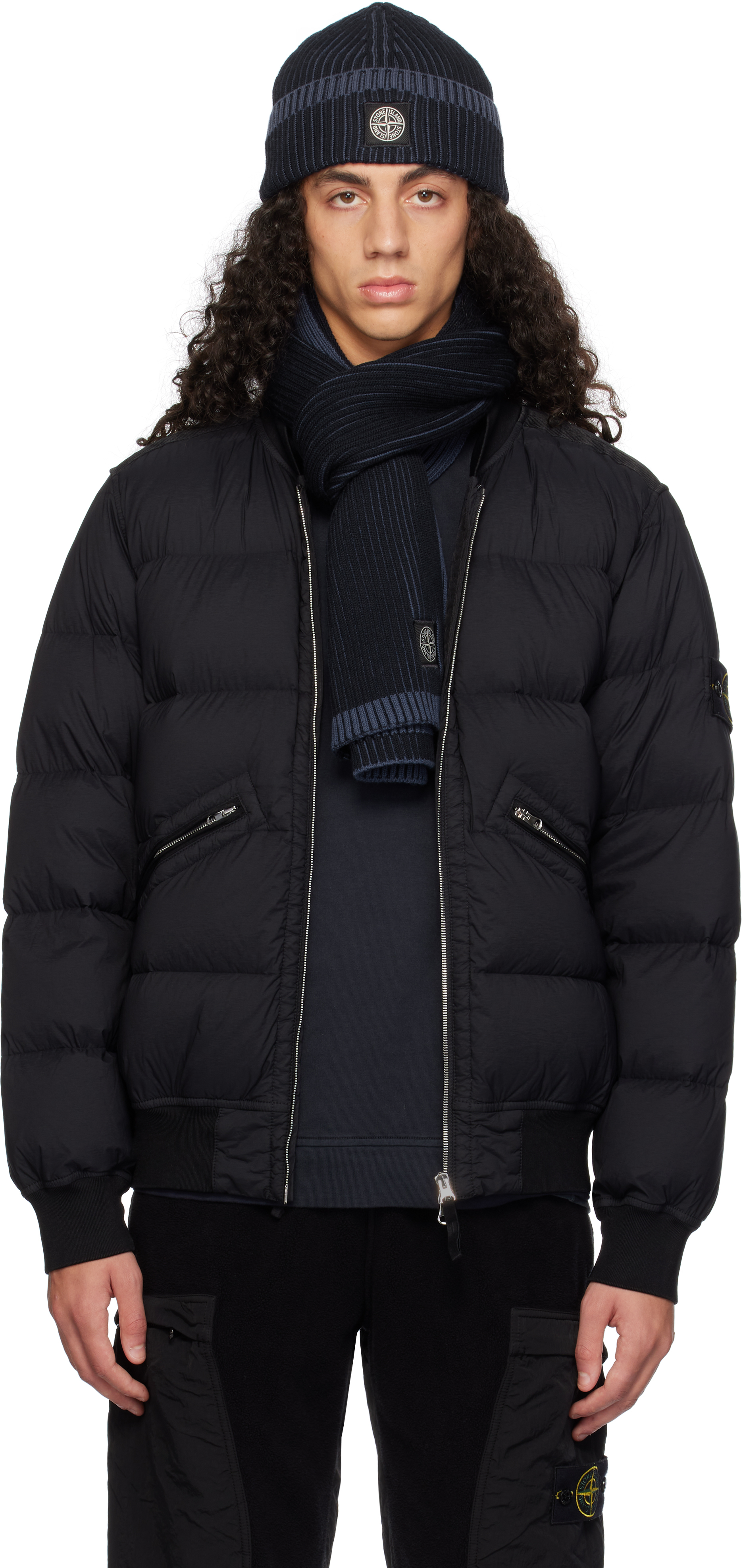 Green Quilted Down Jacket