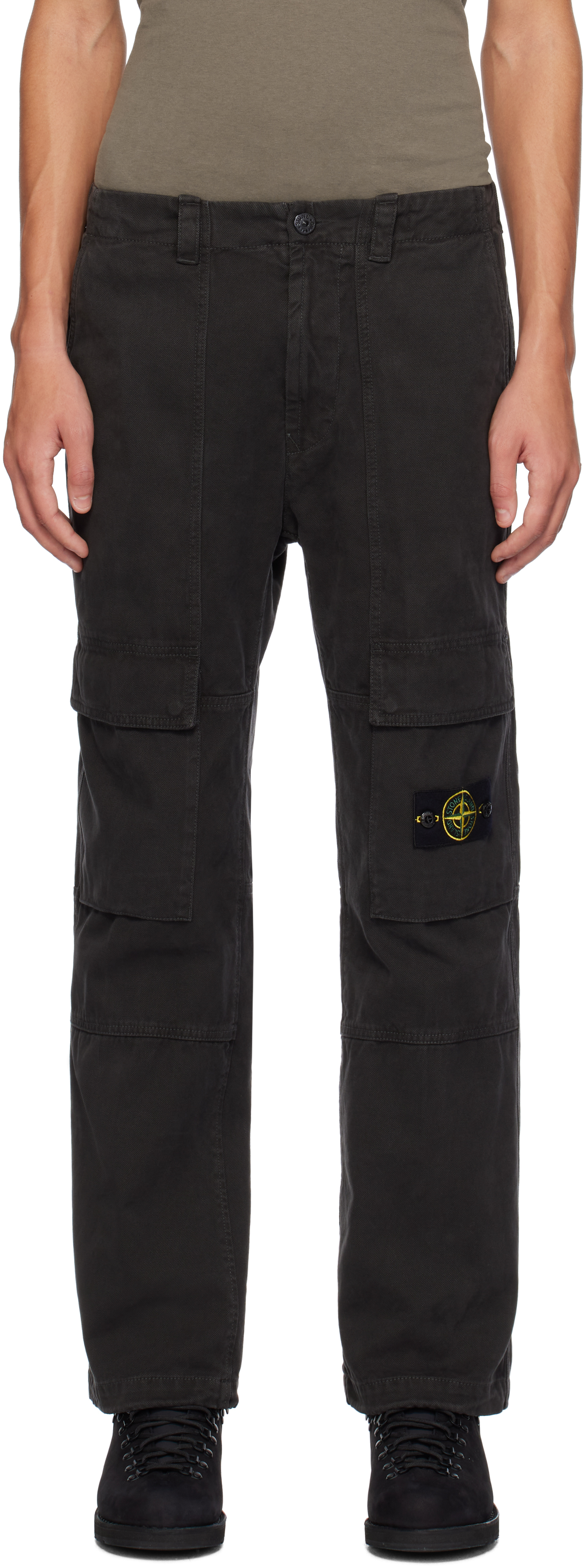 Stone Island: Gray 30601 Panama Cotton 'OLD' Effect Cargo