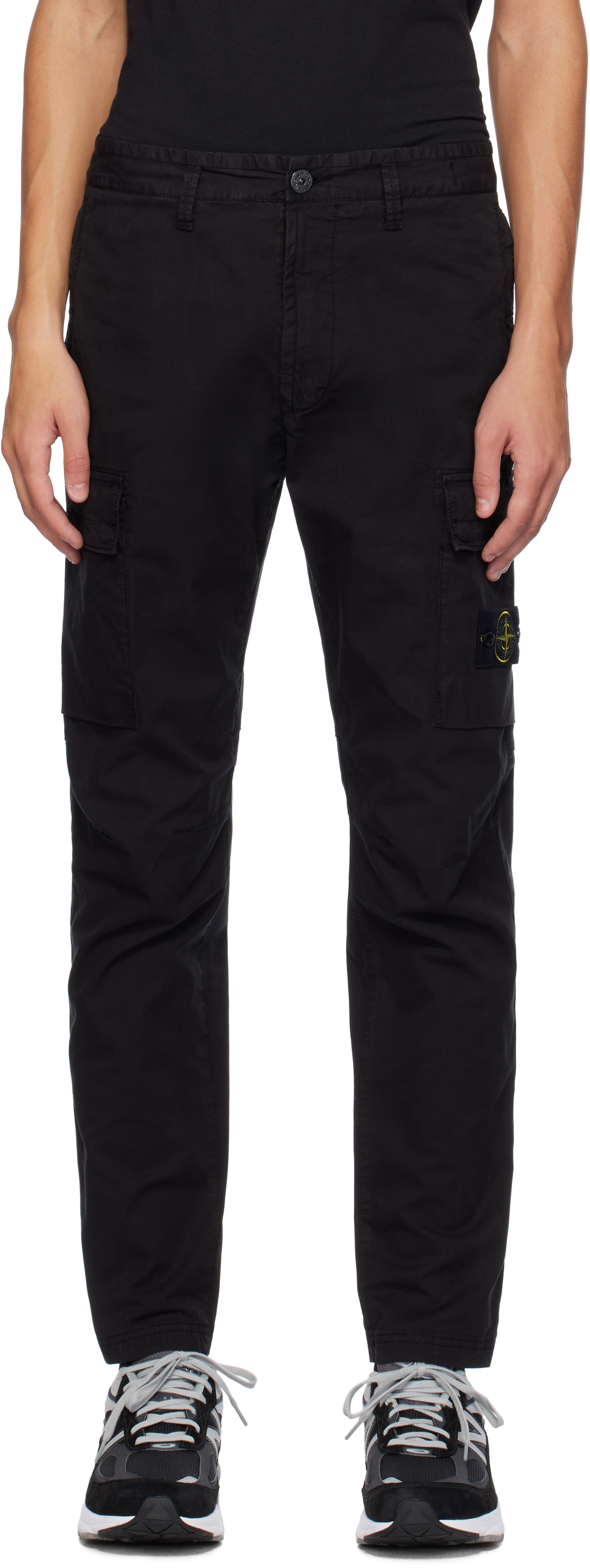 Black 30410 Supima Cotton Twill Cargo Pants