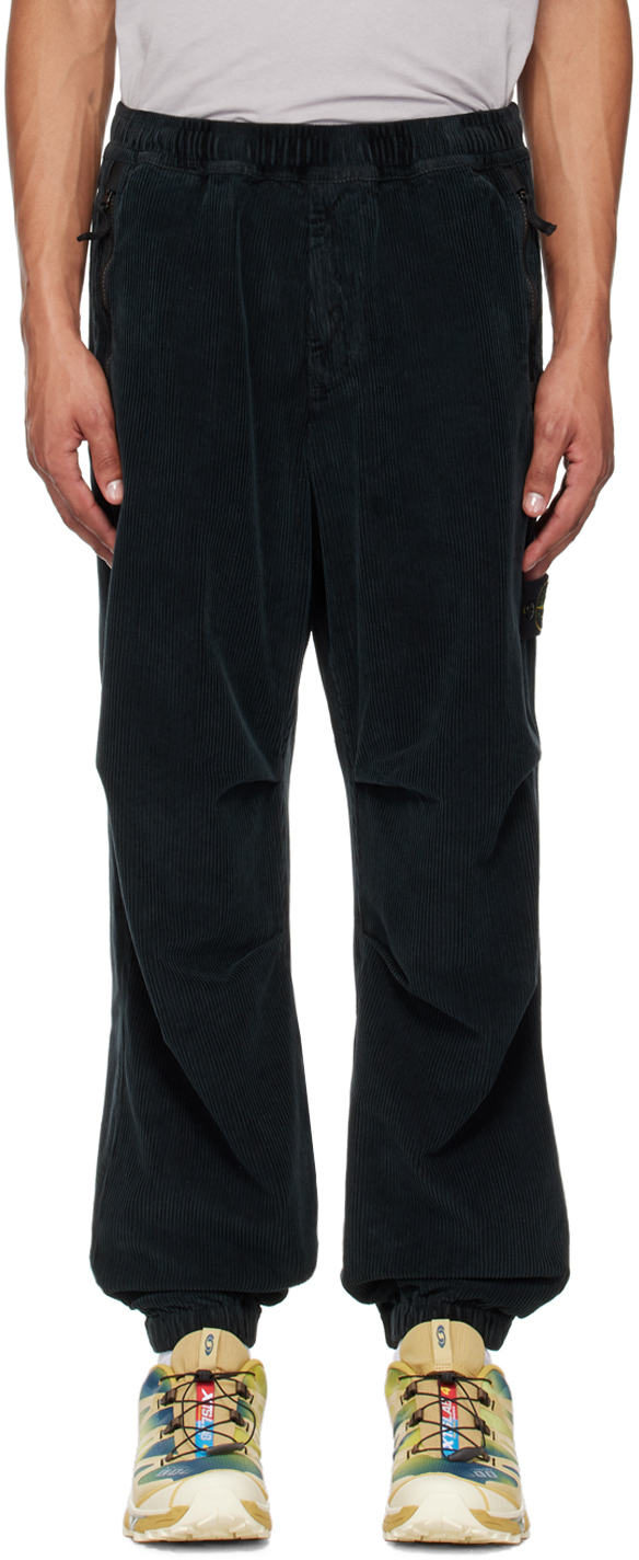 Black Garment-Dyed Trousers