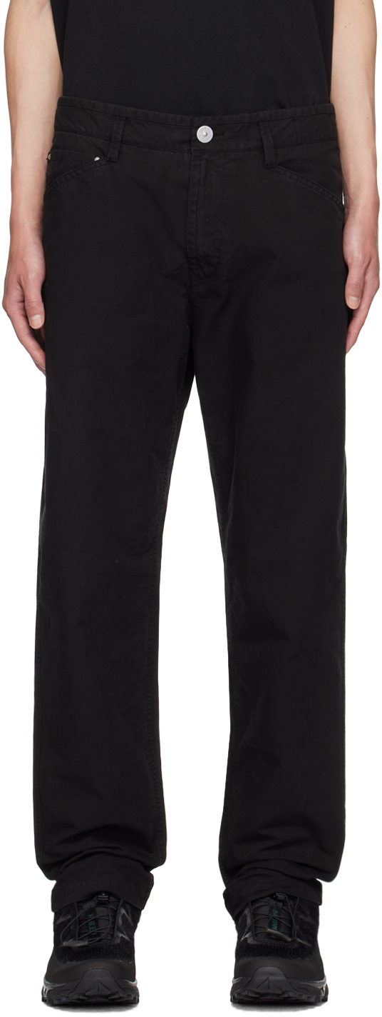 Gray Straight-Leg Trousers