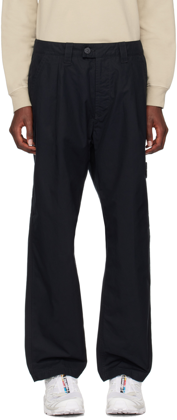 Black Logo Patch Trousers