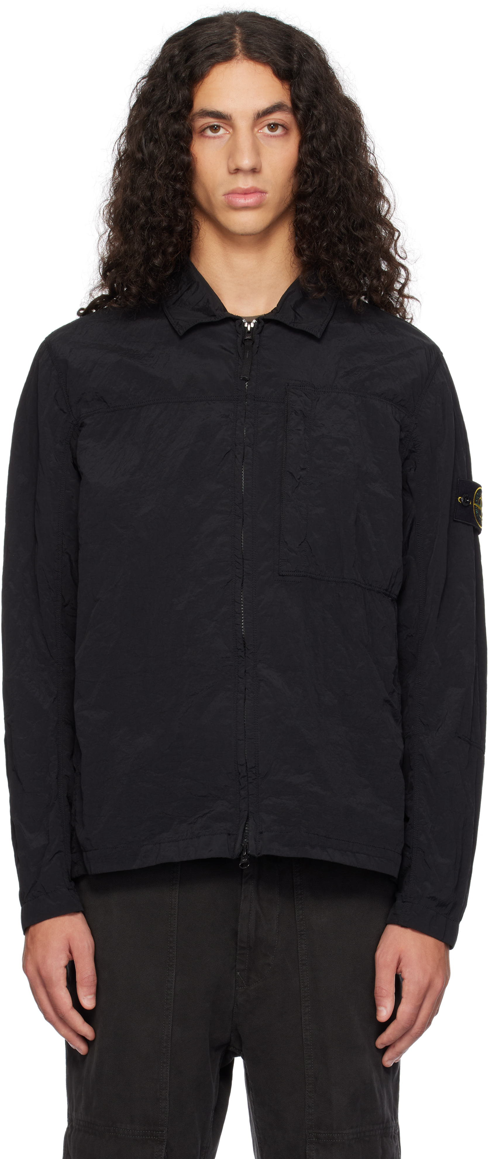 Stone Island Overshirt In Cotone In Multi