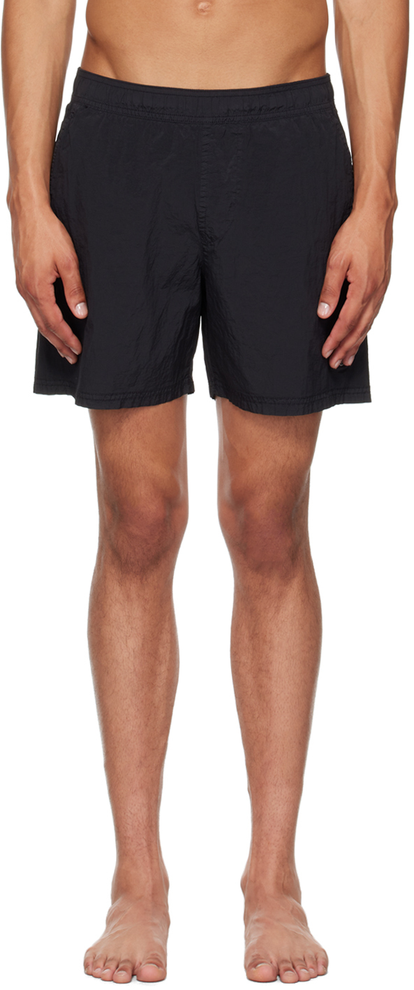 Shop Stone Island Black Nylon Metal Swim Shorts In A0029 Black