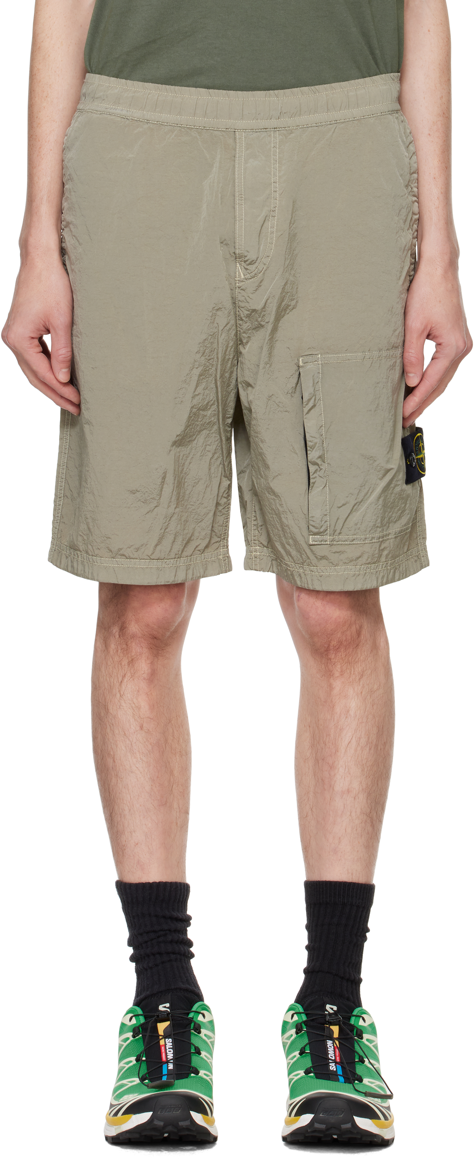 Black L0219 Nylon Metal ECONYL Shorts