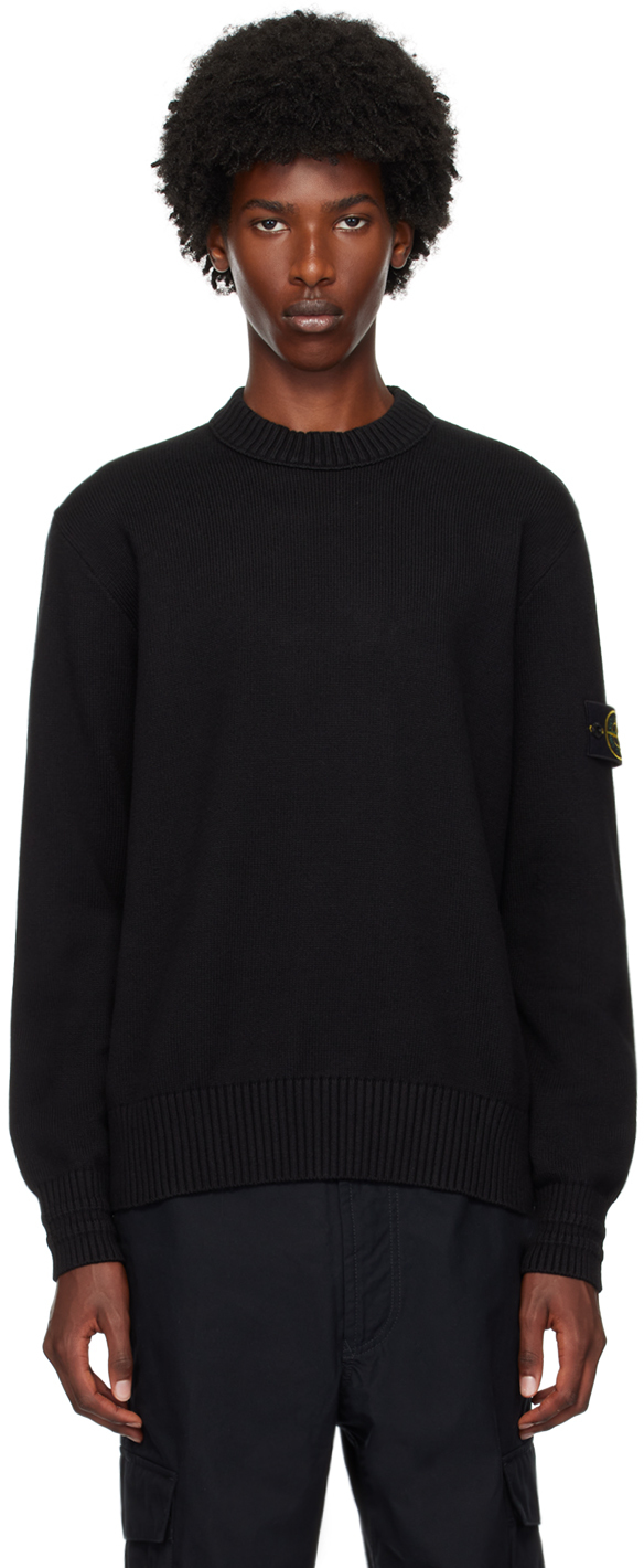 Stone Island Crewneck Sweater In V0029 Black