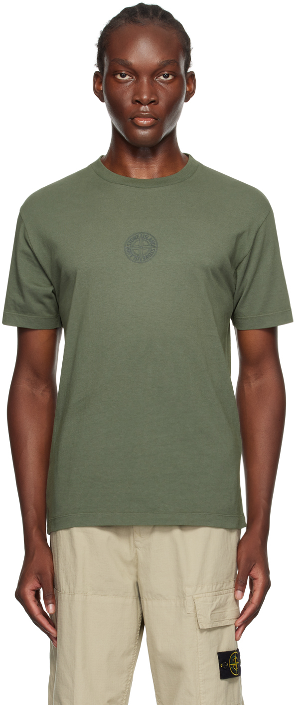 Green Printed-Logo T-Shirt