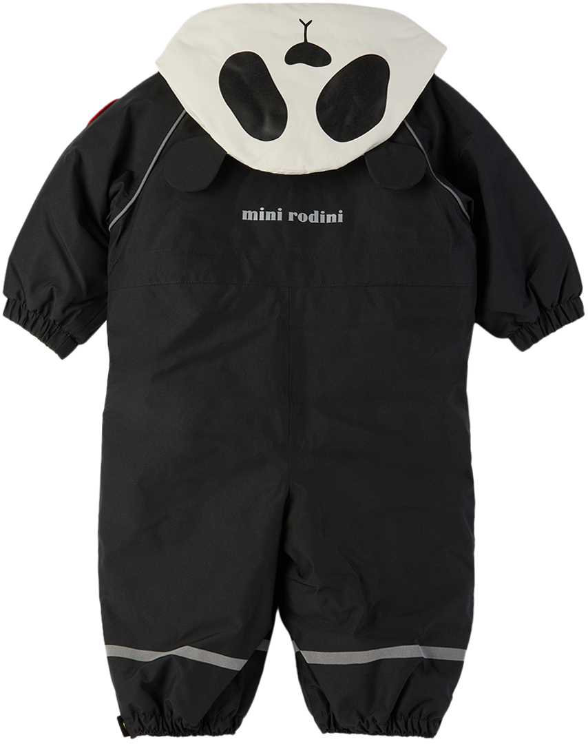 MINI RODINI BABY BLACK ALASKA PANDA SNOWSUIT