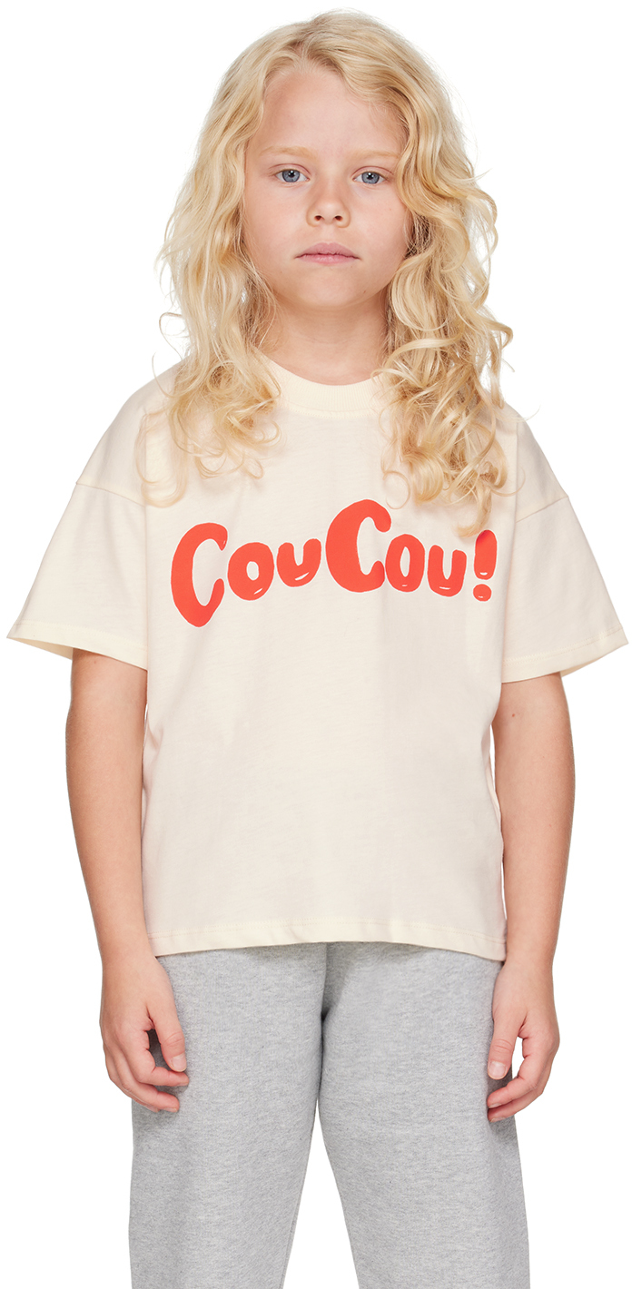 Mini Rodini Kids Off-white 'coucou' T-shirt In 11 Offwhite