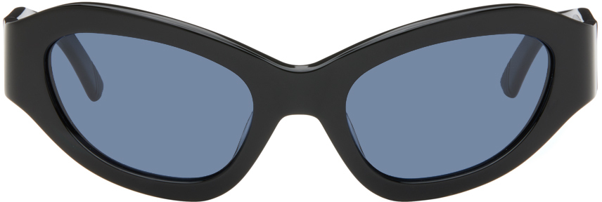 SSENSE Exclusive Black 'The Bug' Sunglasses by Eckhaus Latta on Sale