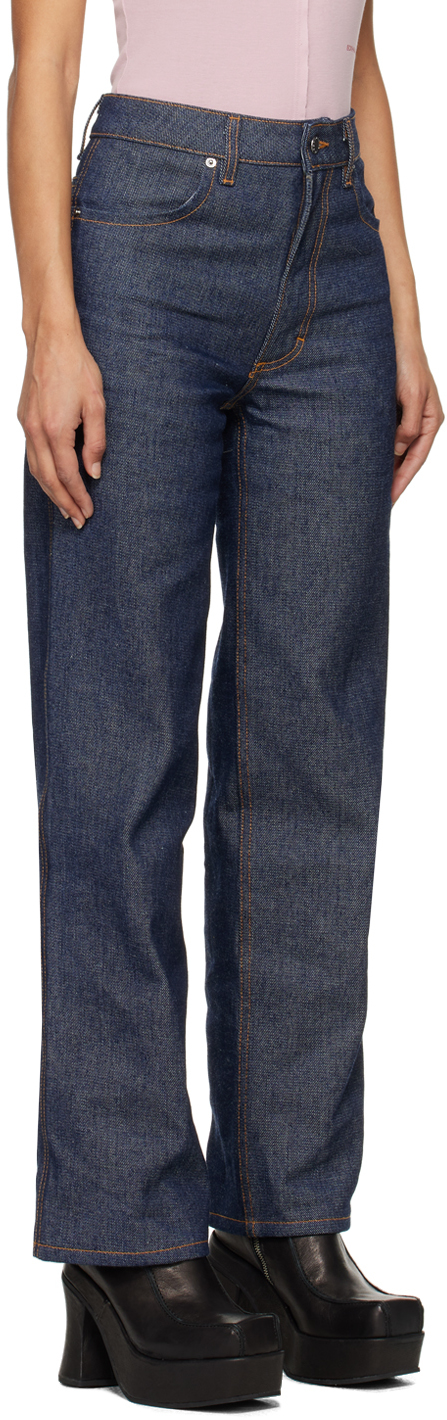 ECKHAUS LATTA INDIGO WIDE LEG JEANS