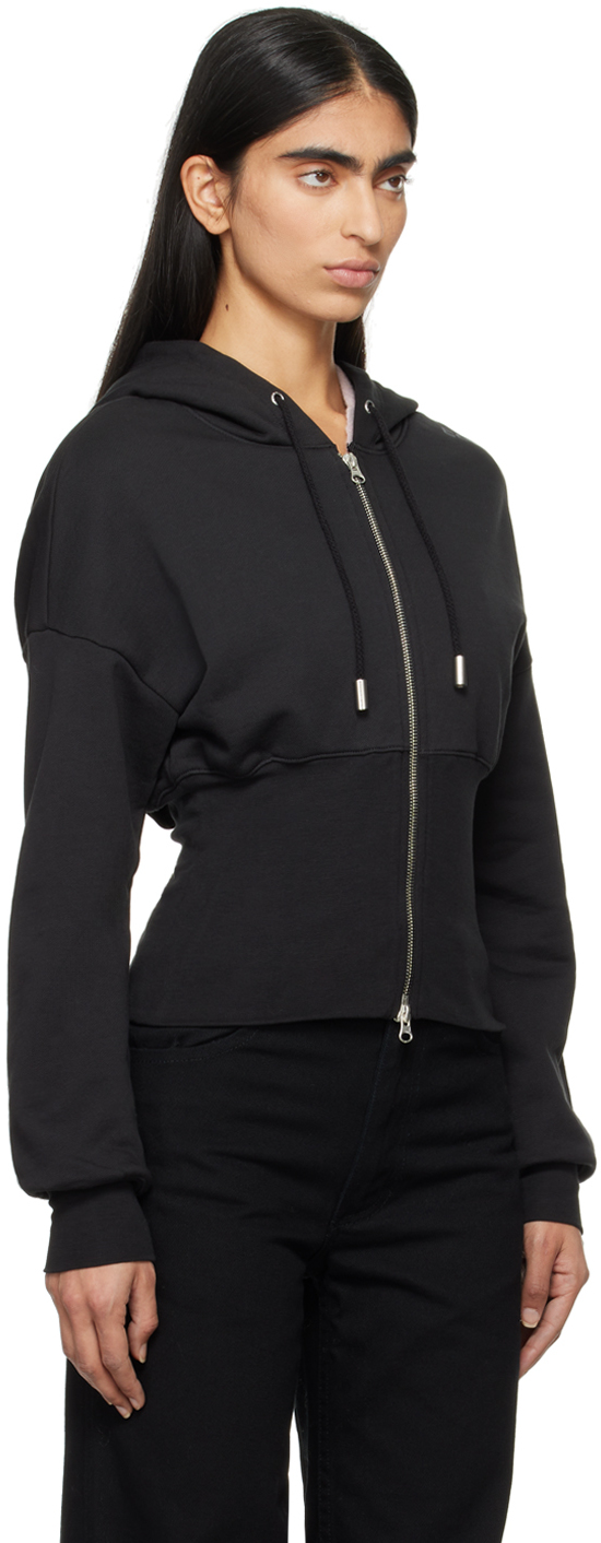 ECKHAUS LATTA BLACK SNATCHED HOODIE