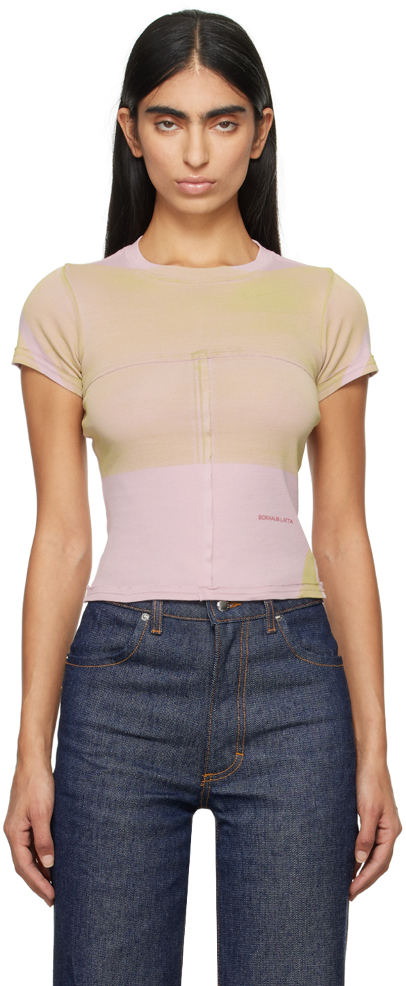 ECKHAUS LATTA PINK LAPPED BABY T-SHIRT