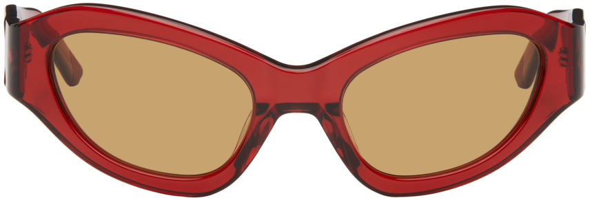 SSENSE Exclusive Red 'The Bug' Sunglasses
