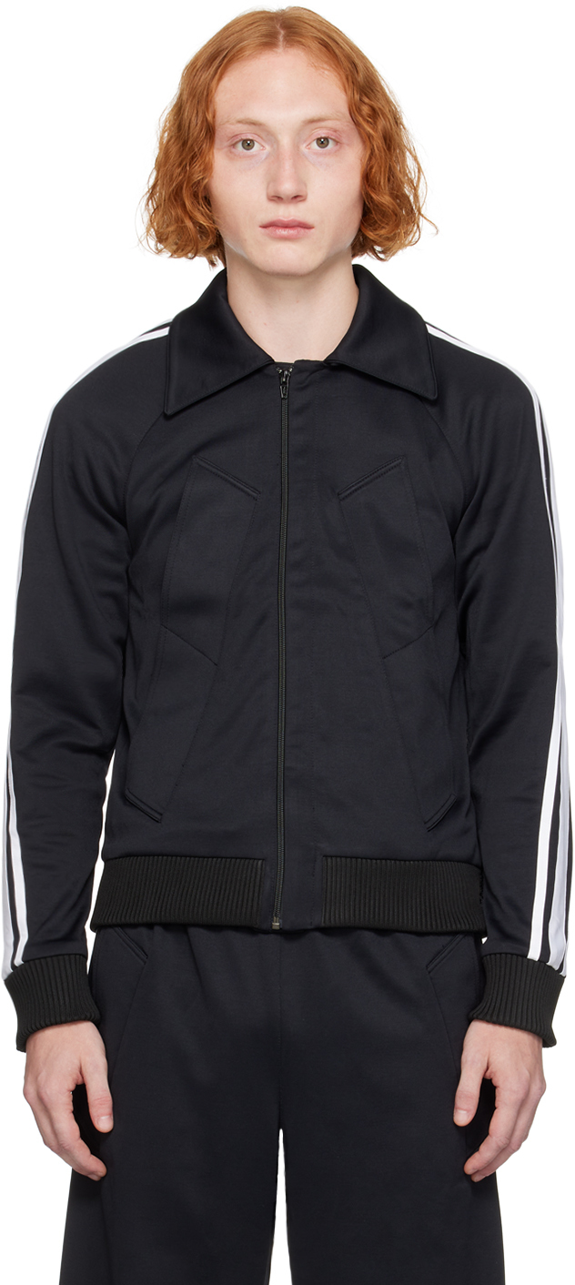 Shop Egonlab Black Striped Track Jacket In Track Black